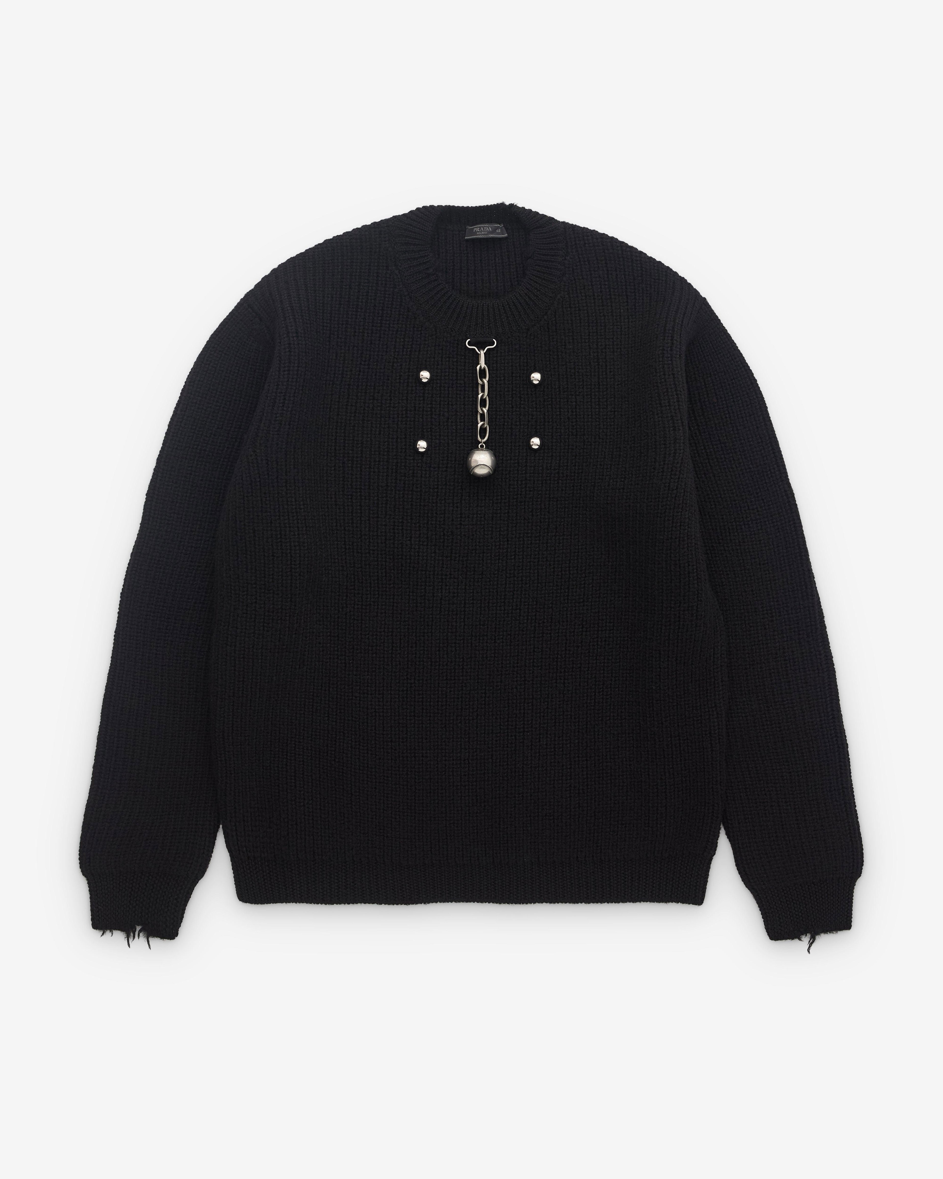Prada - Men’s Baseball Chain Knit - (Black) by PRADA