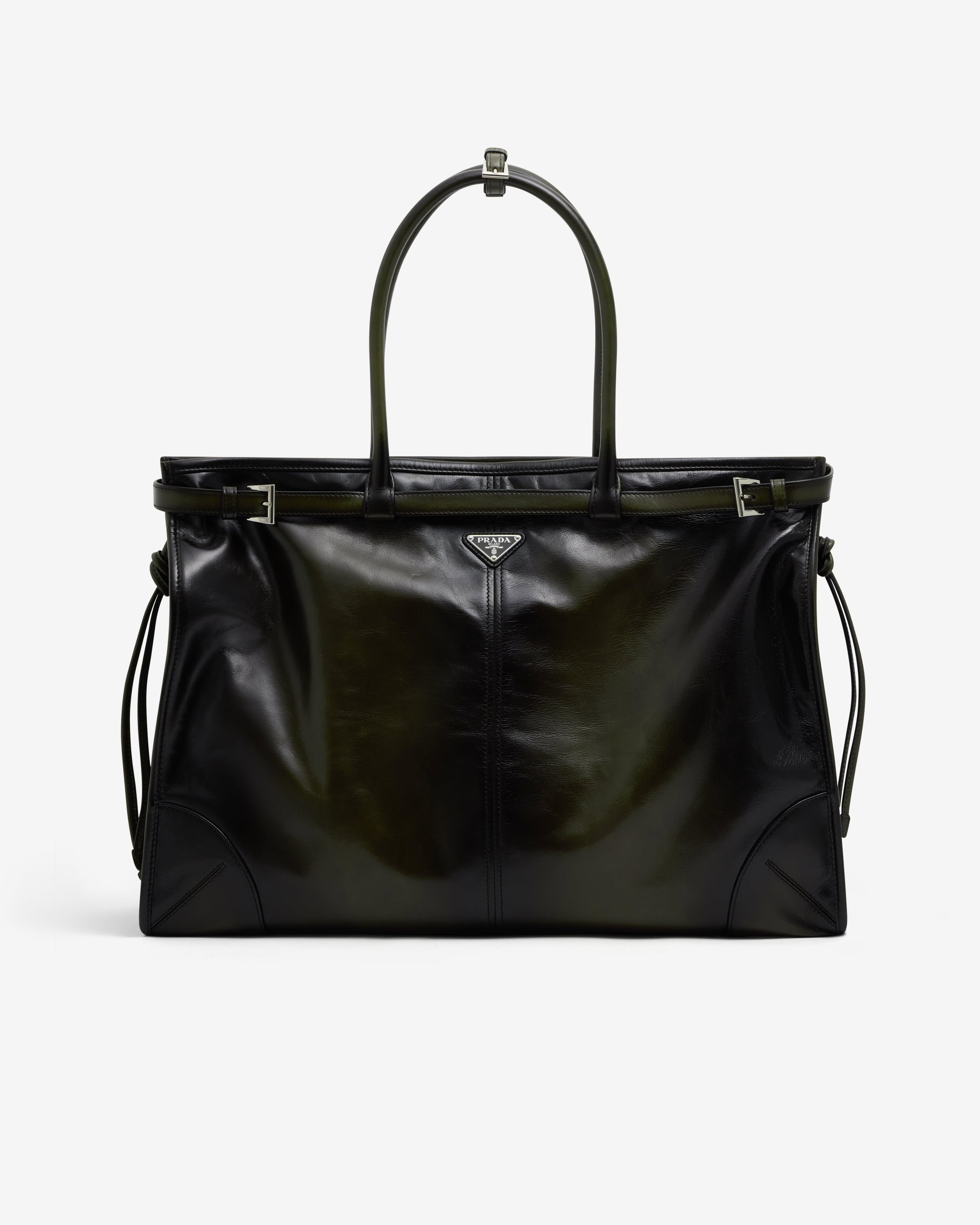 Prada - Men's Bonnie Leather Tote Bag - (Black) by PRADA