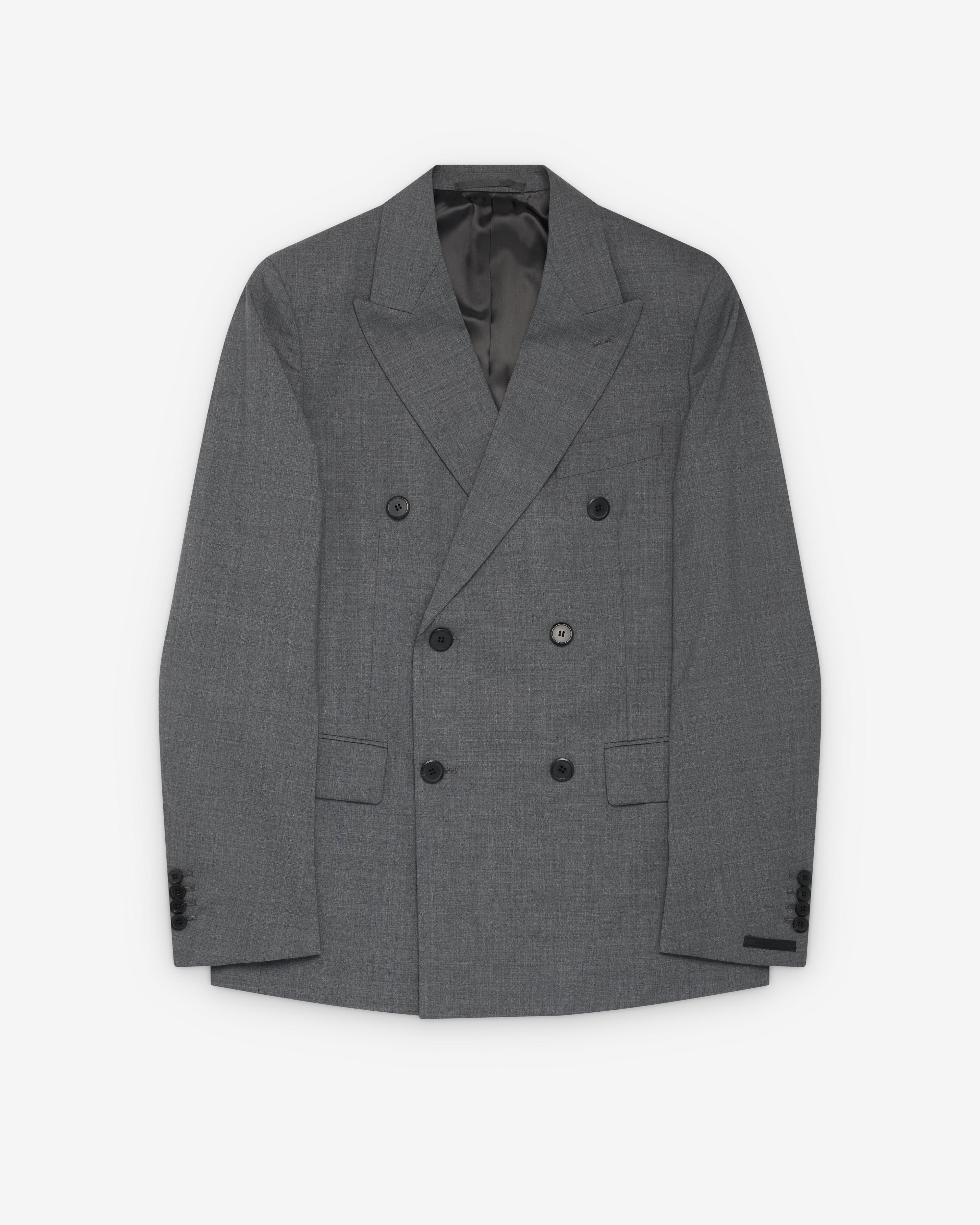 Prada - Men's Double-Breasted Wool Jacket - (Grey) by PRADA