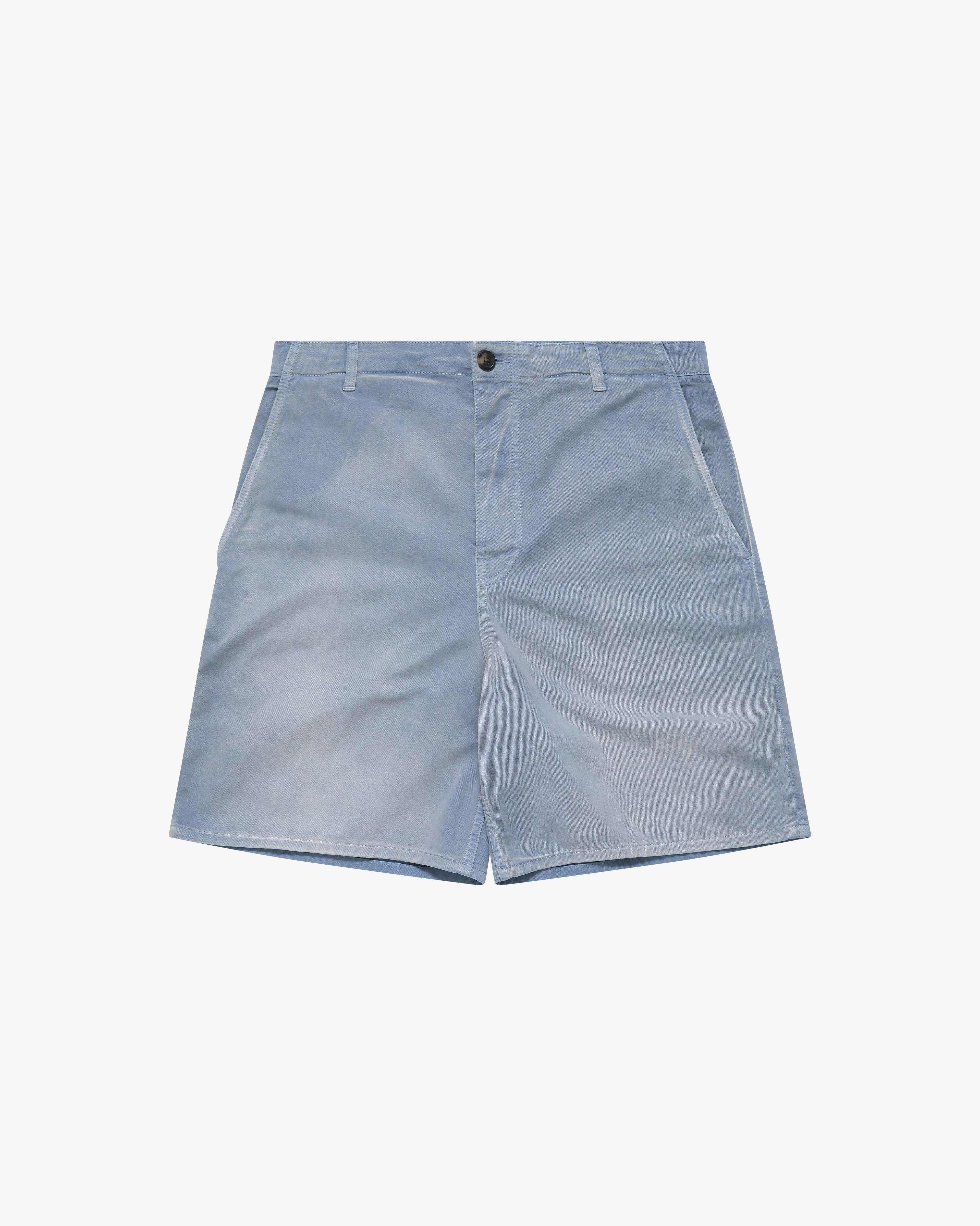 Prada - Men's Garbadine Old Shorts - (Light Blue) by PRADA