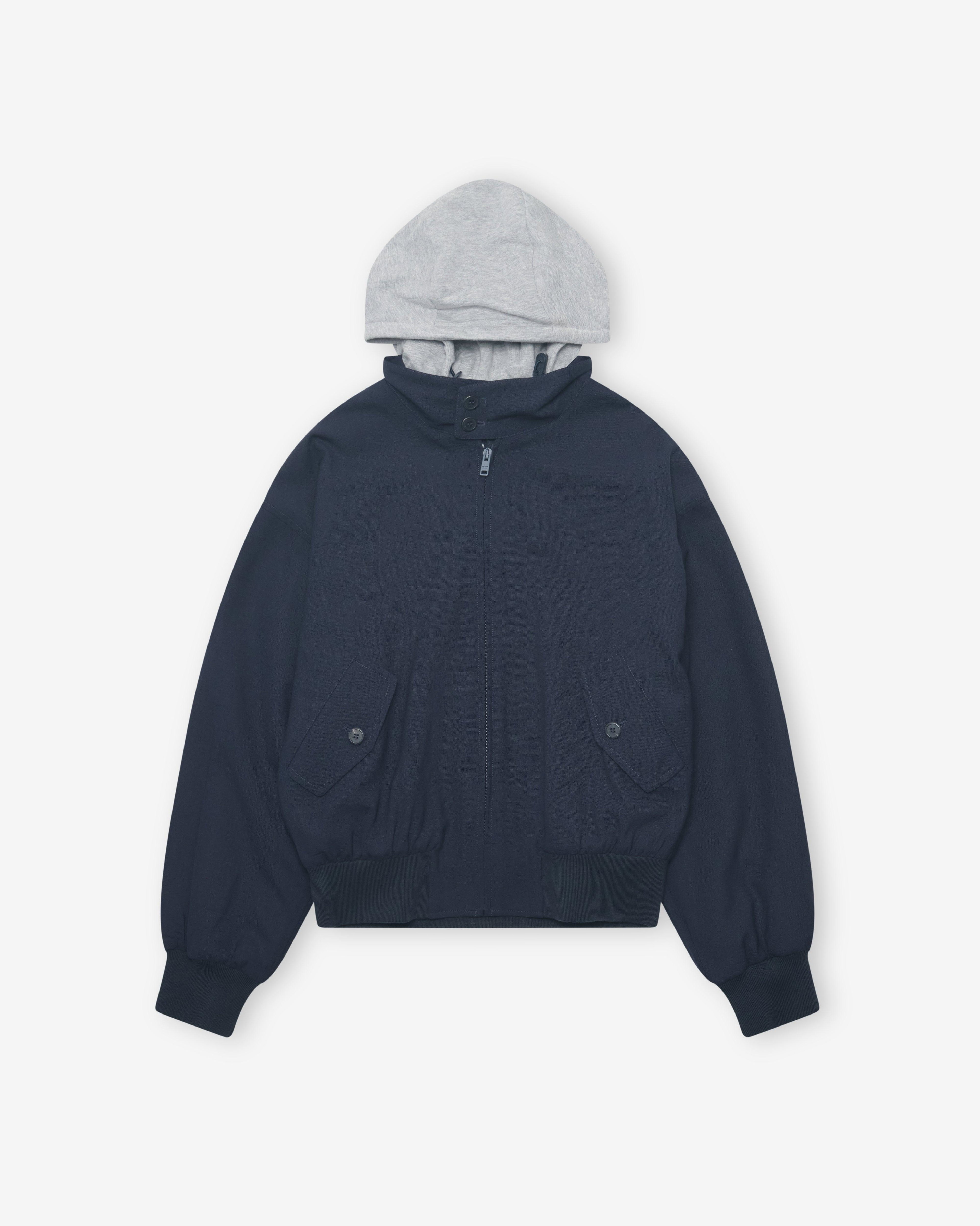 Prada - Men's Hooded Wool Jacket - (Navy) by PRADA