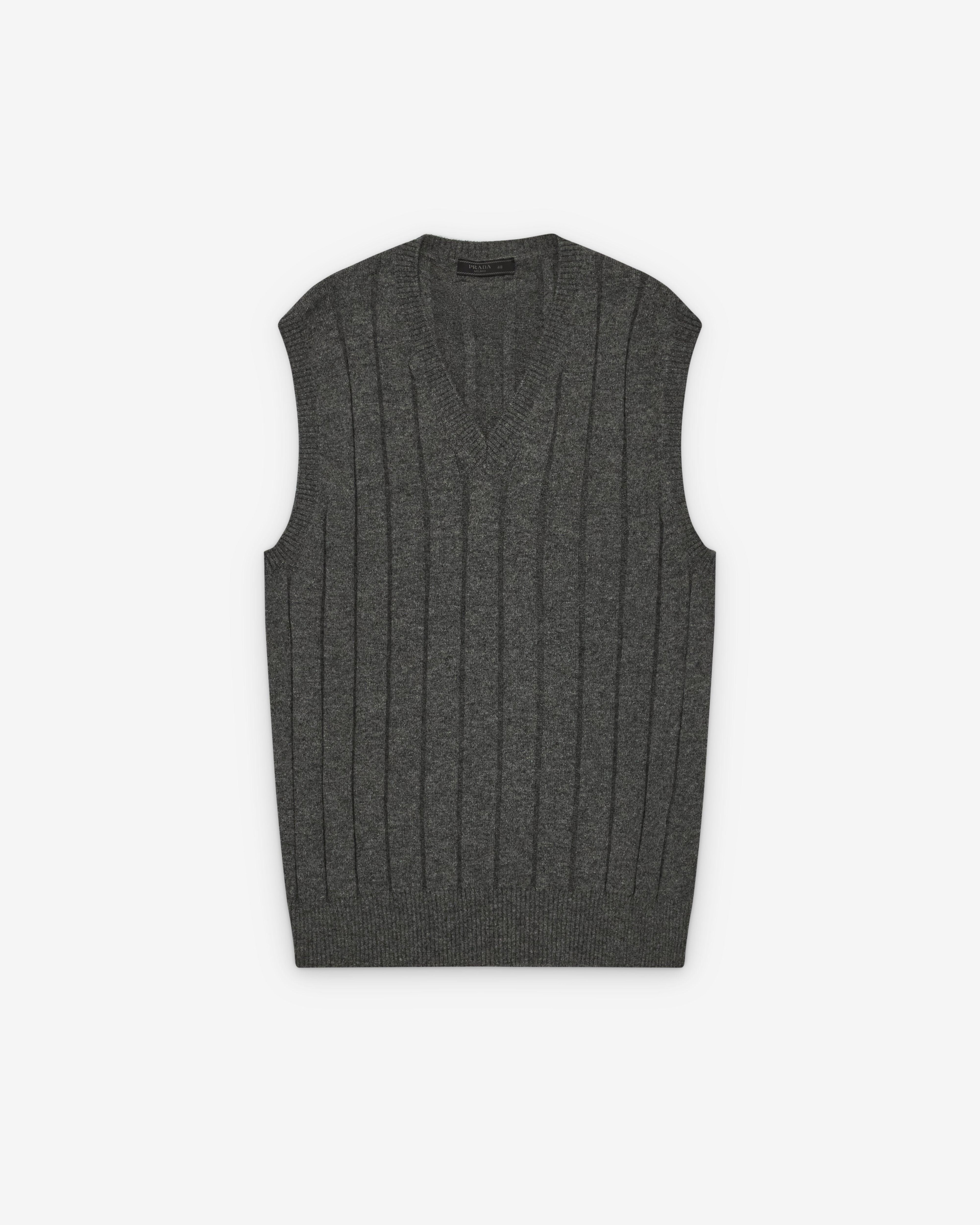 Prada - Men's Knitted Tank Top - (Slate Grey) by PRADA