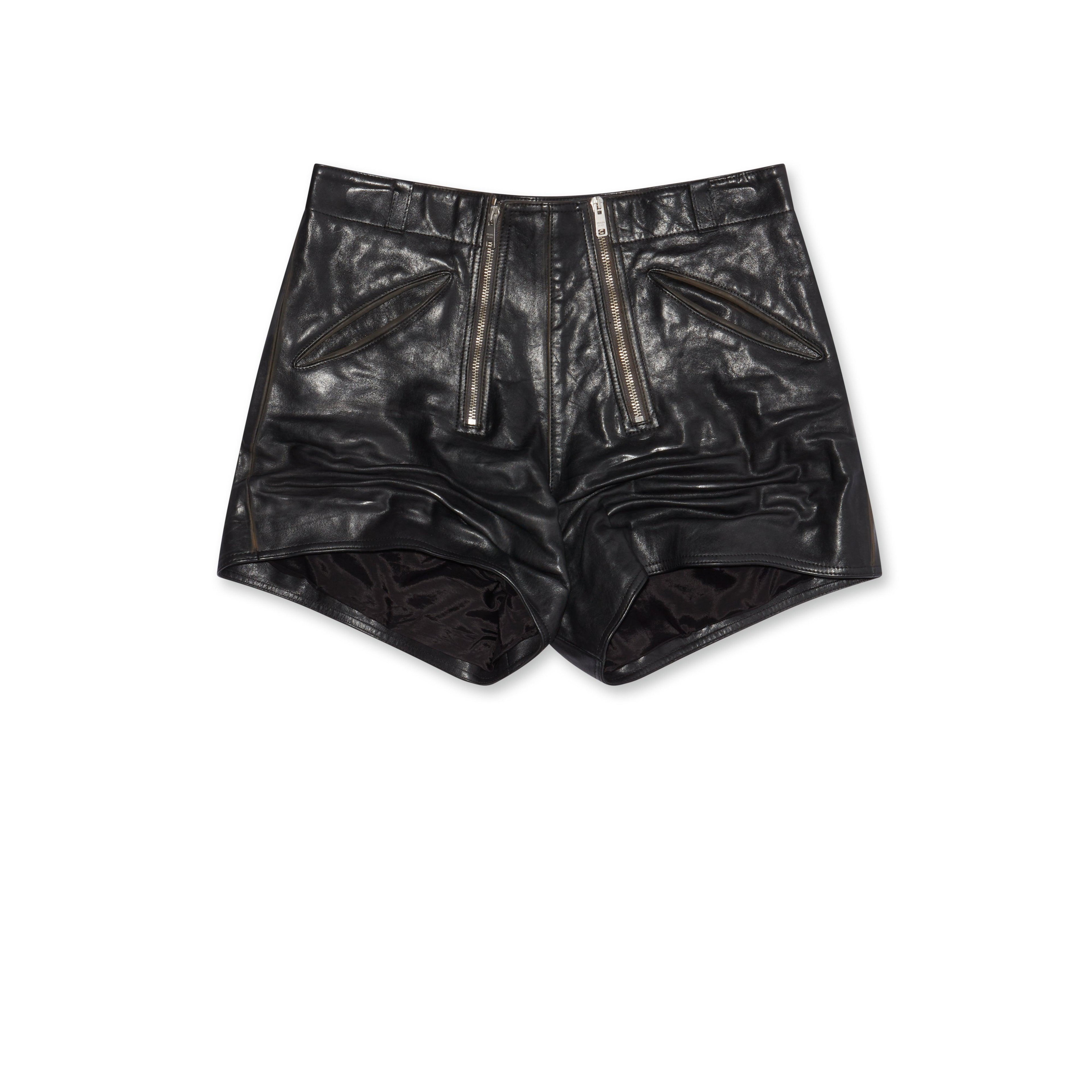Prada - Men's Leather Shorts - (Black) by PRADA