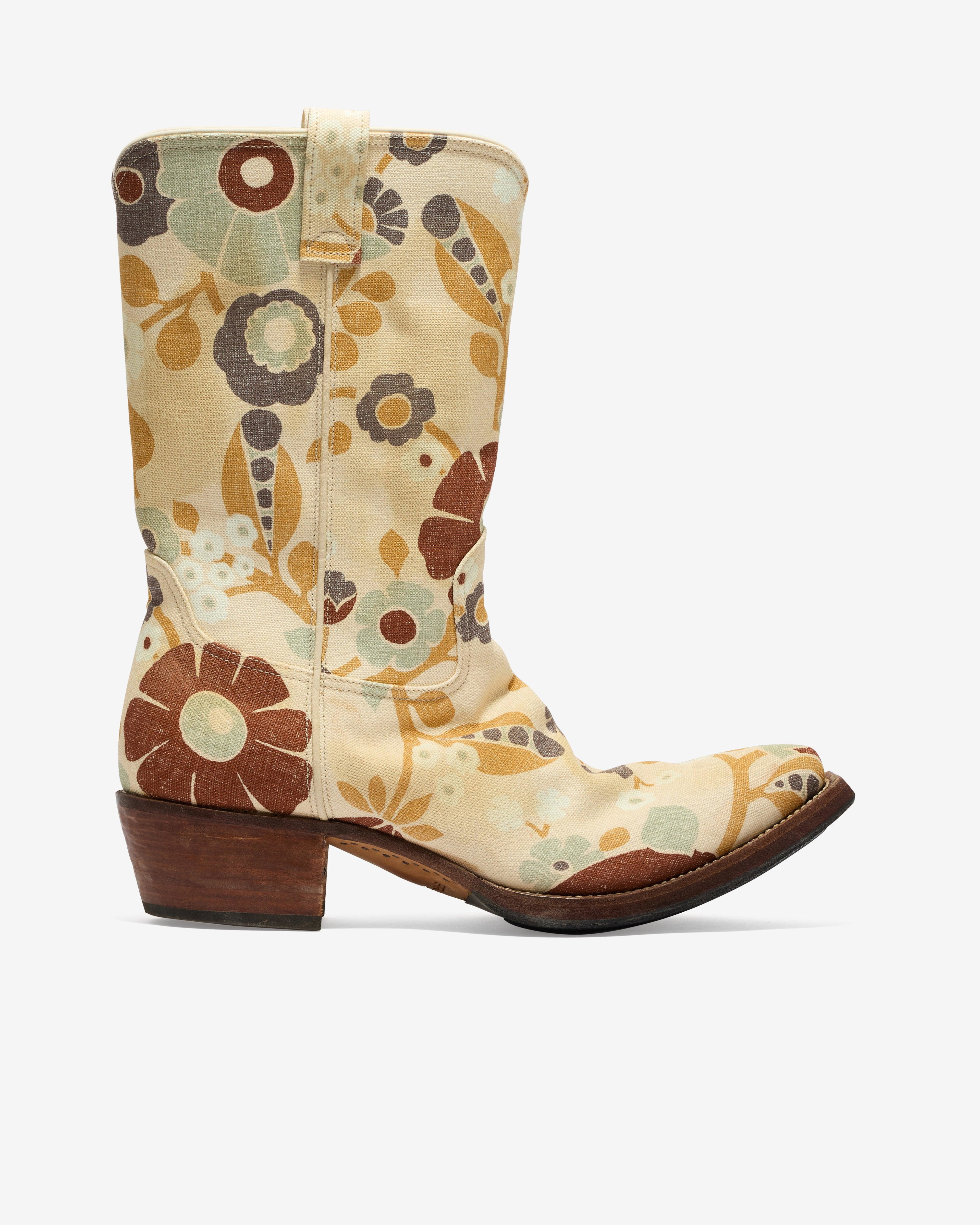 Prada - Men’s Printed Fabric Boots - (Desert Beige) by PRADA