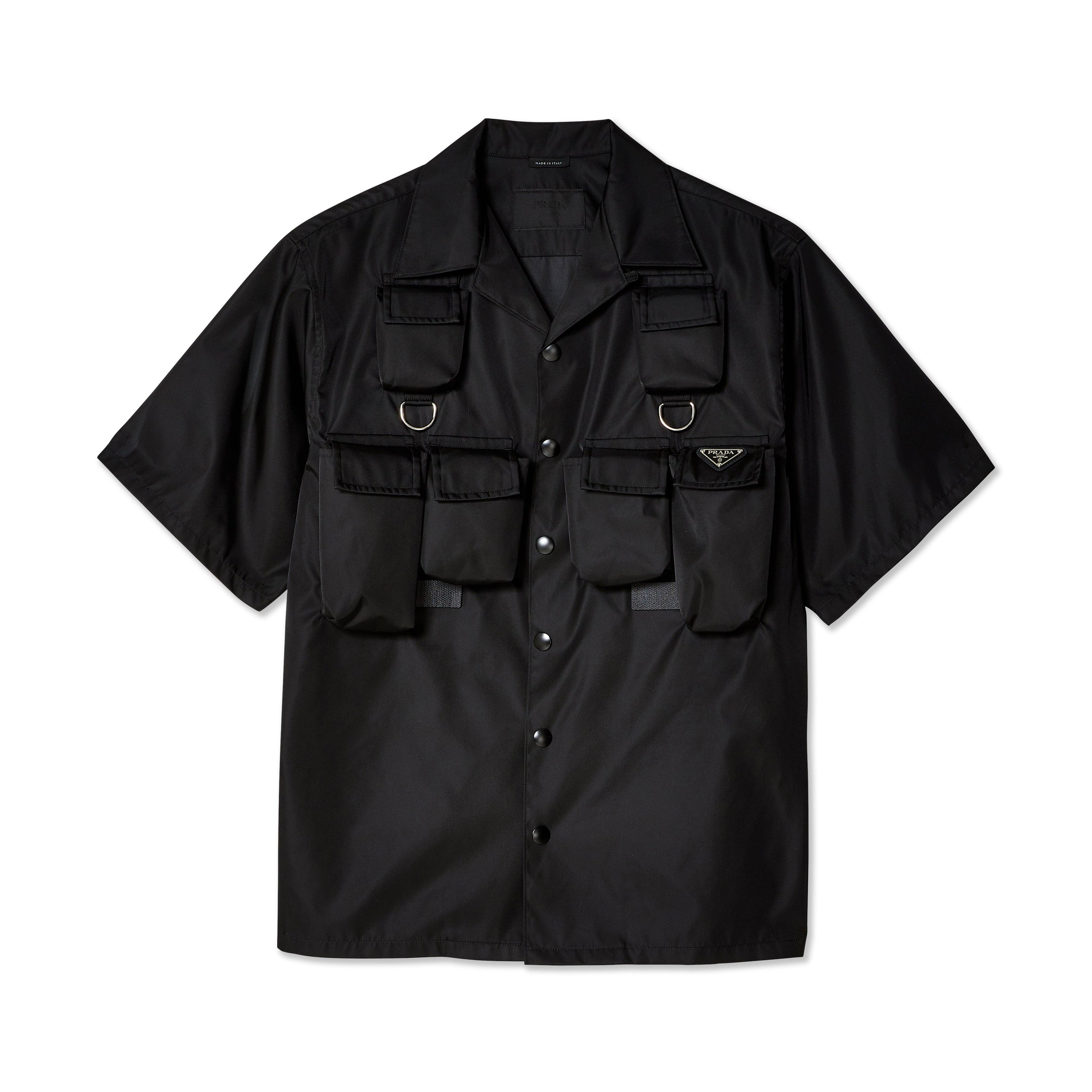 Prada - Men's Short-Sleeved Re-Nylon Shirt - (Black) by PRADA