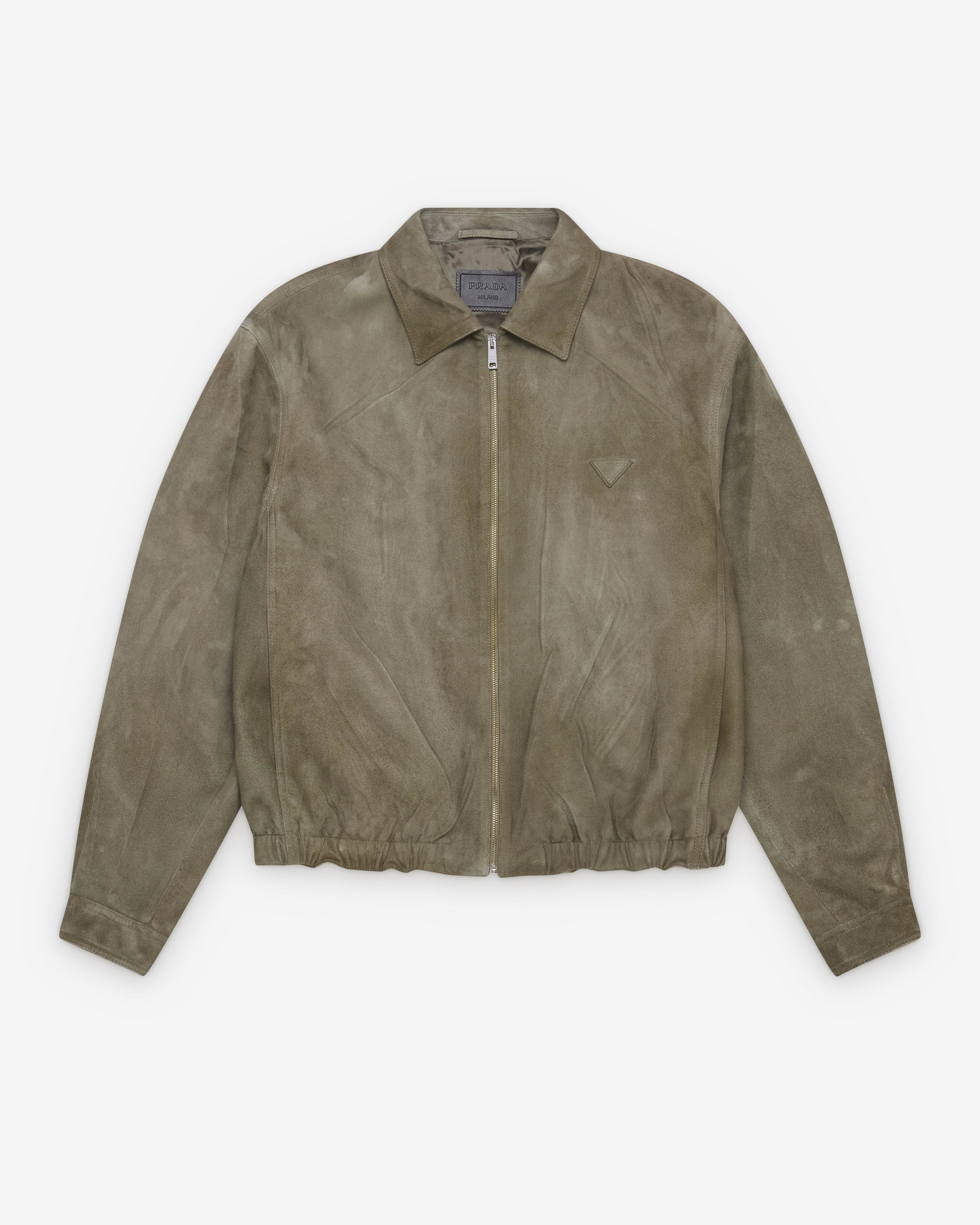 Prada - Men's Suede Jacket - (Sage Green) by PRADA