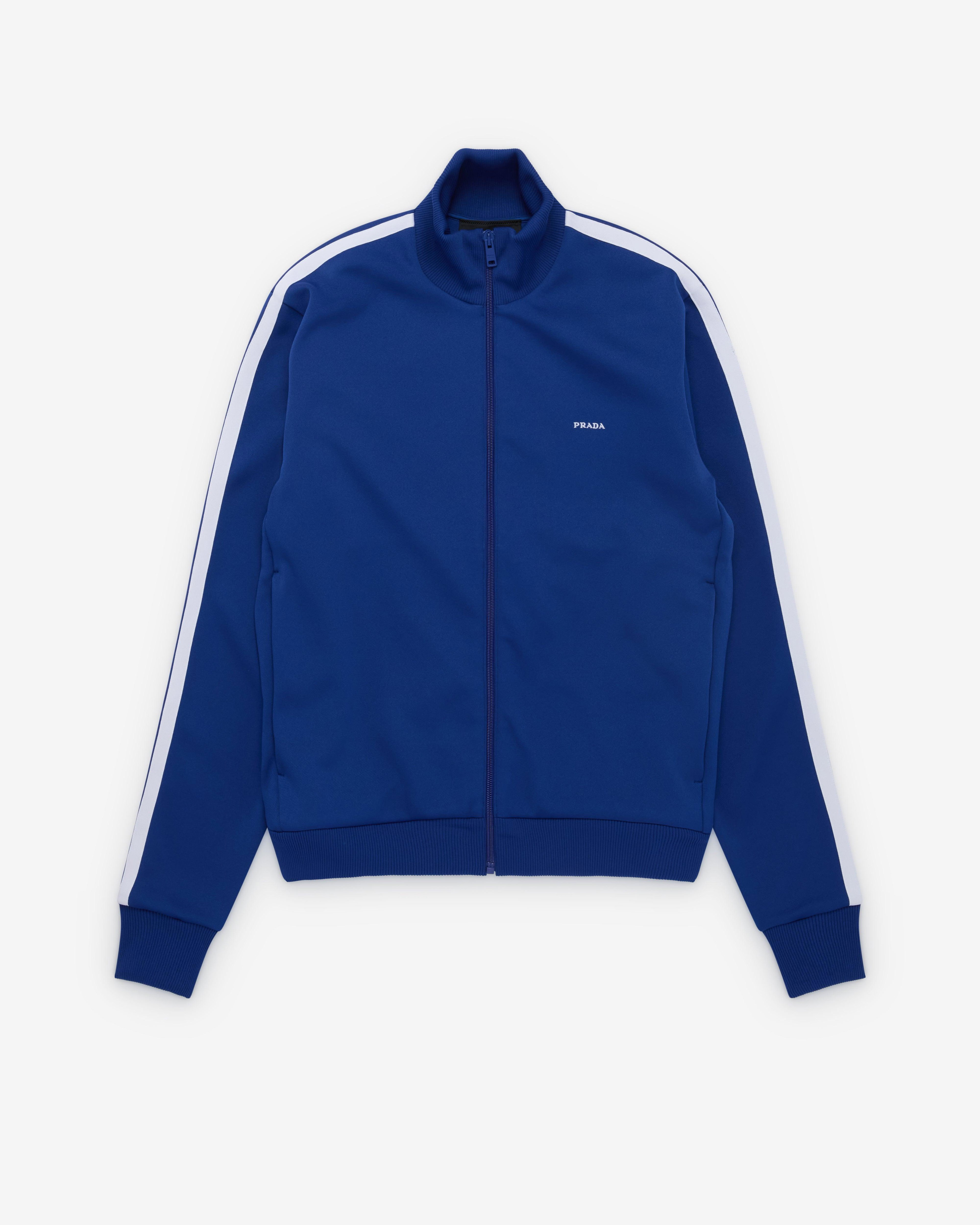 Prada - Men's Technical Fabric Blouson Jacket - (Cornflower Blue/White) by PRADA
