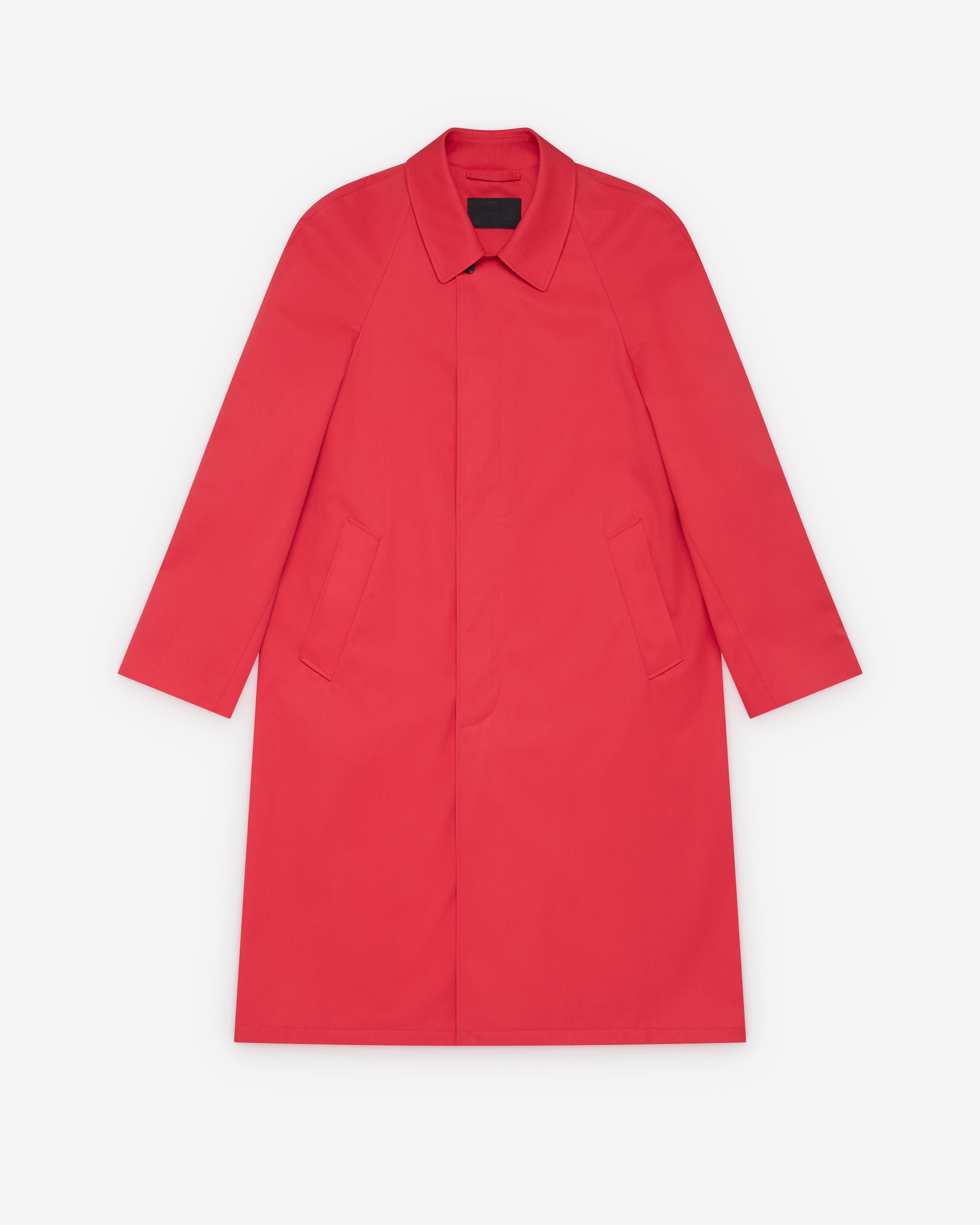 Prada - Men's Technical Gabardine Coat - (Red) by PRADA