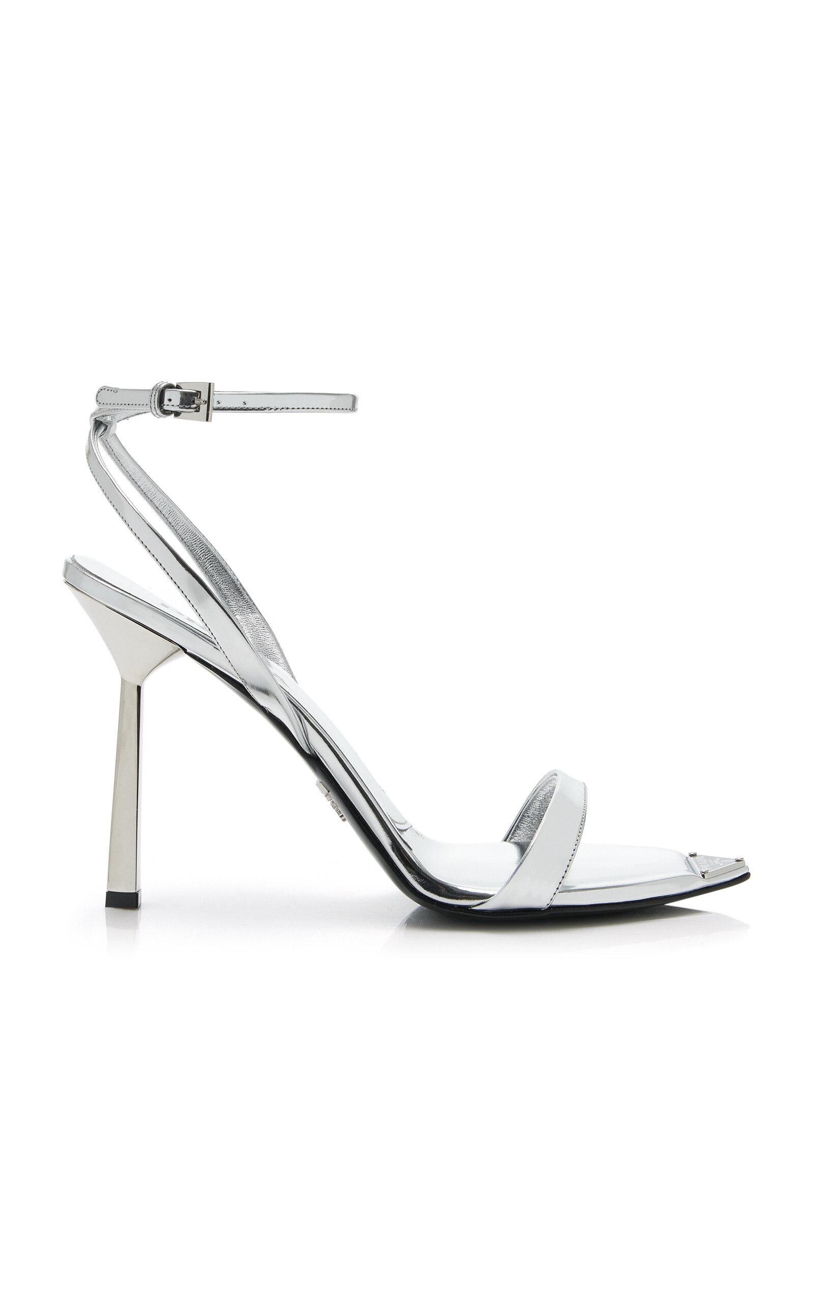 Prada Metallic Leather Sandals - Moda Operandi by PRADA