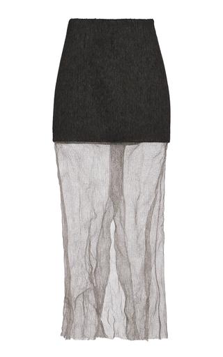 Prada Net-Trimmed Woven Mini Skirt - Moda Operandi by PRADA