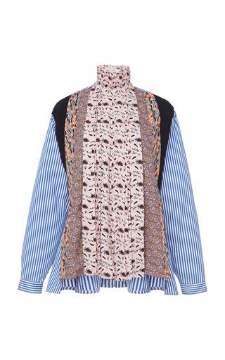Prada Pleated Patchwork Shirt - Moda Operandi by PRADA
