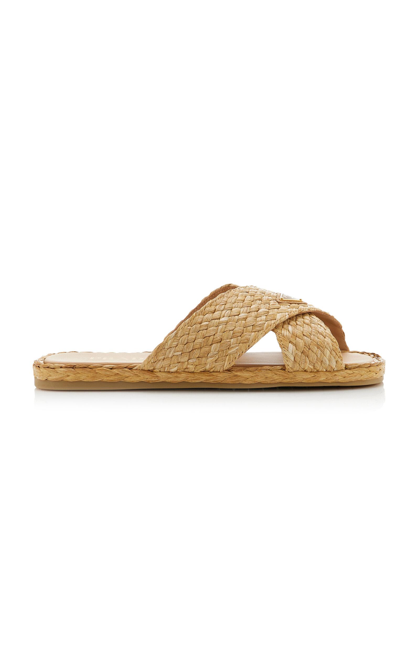 Prada Raffia Sandals - Moda Operandi by PRADA