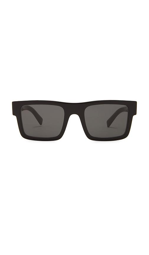 Prada Rectanglular Frame Sunglasses in Black by PRADA