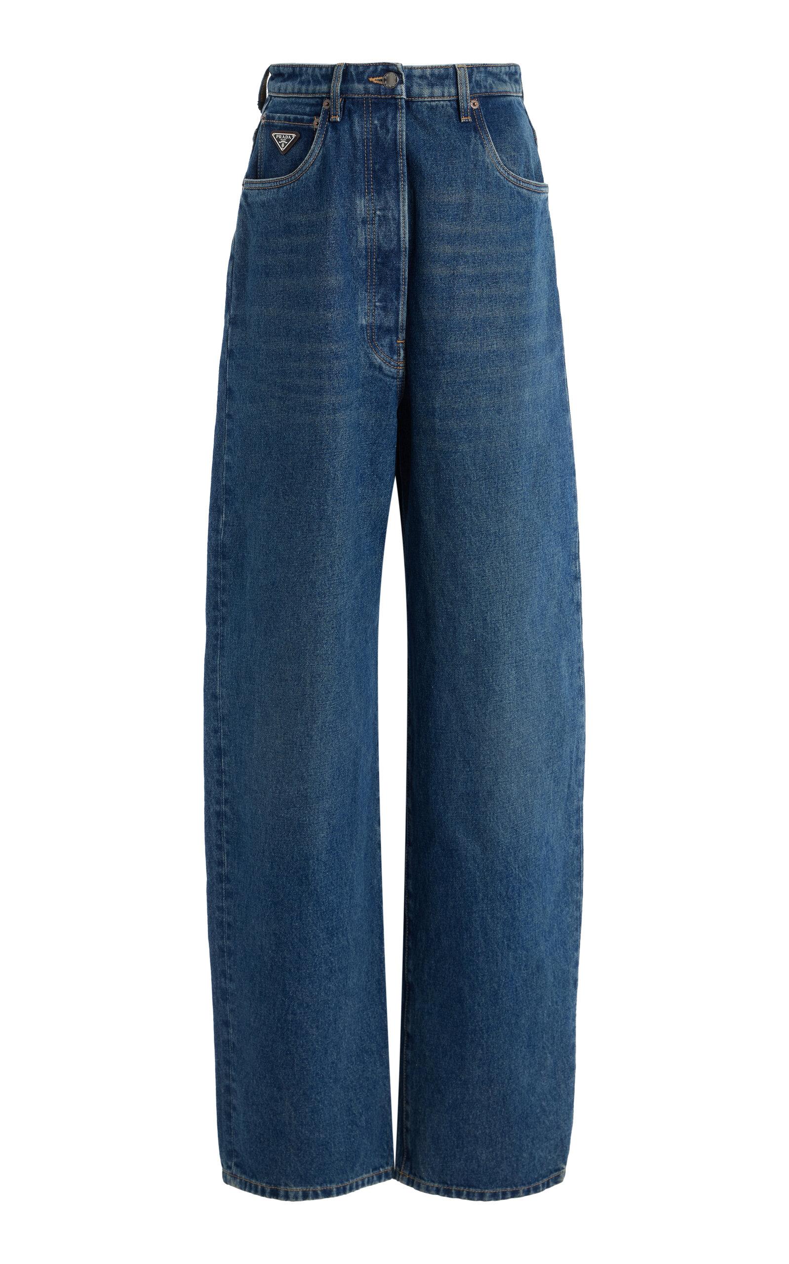 Prada Rigid High-Rise Wide-Leg Pants - Moda Operandi by PRADA
