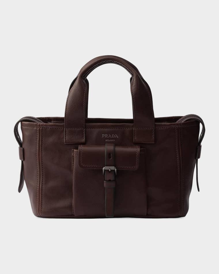 Prada Route Medium Leather Tote Bag by PRADA