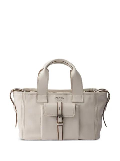 Prada Route medium leather tote bag by PRADA