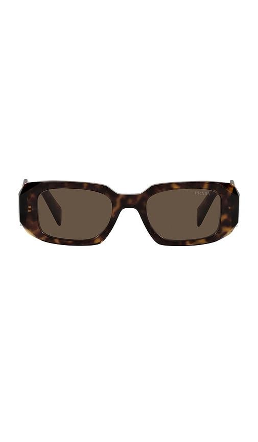 Prada Scultoreo Narrow Sunglasses in Brown by PRADA
