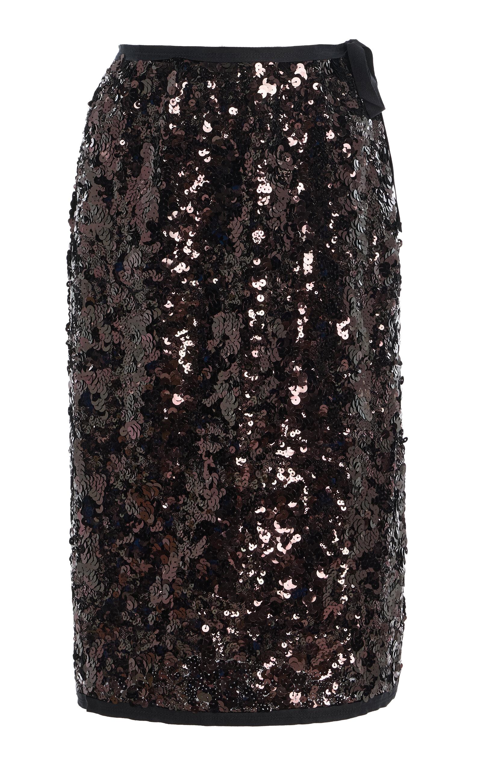 Prada Sequined Midi Skirt - Moda Operandi by PRADA
