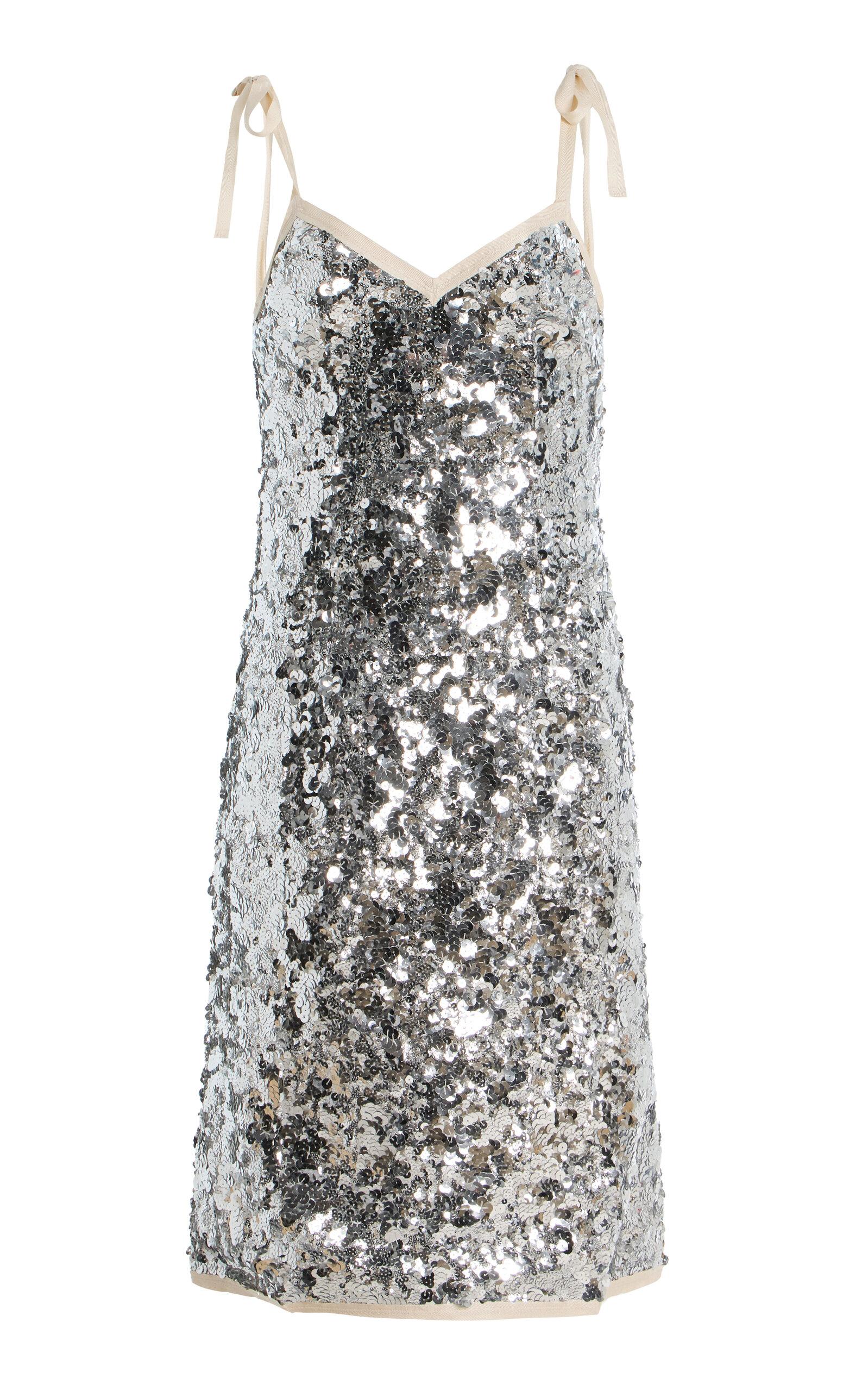 Prada Sequined Midi Slip Dress - Moda Operandi by PRADA