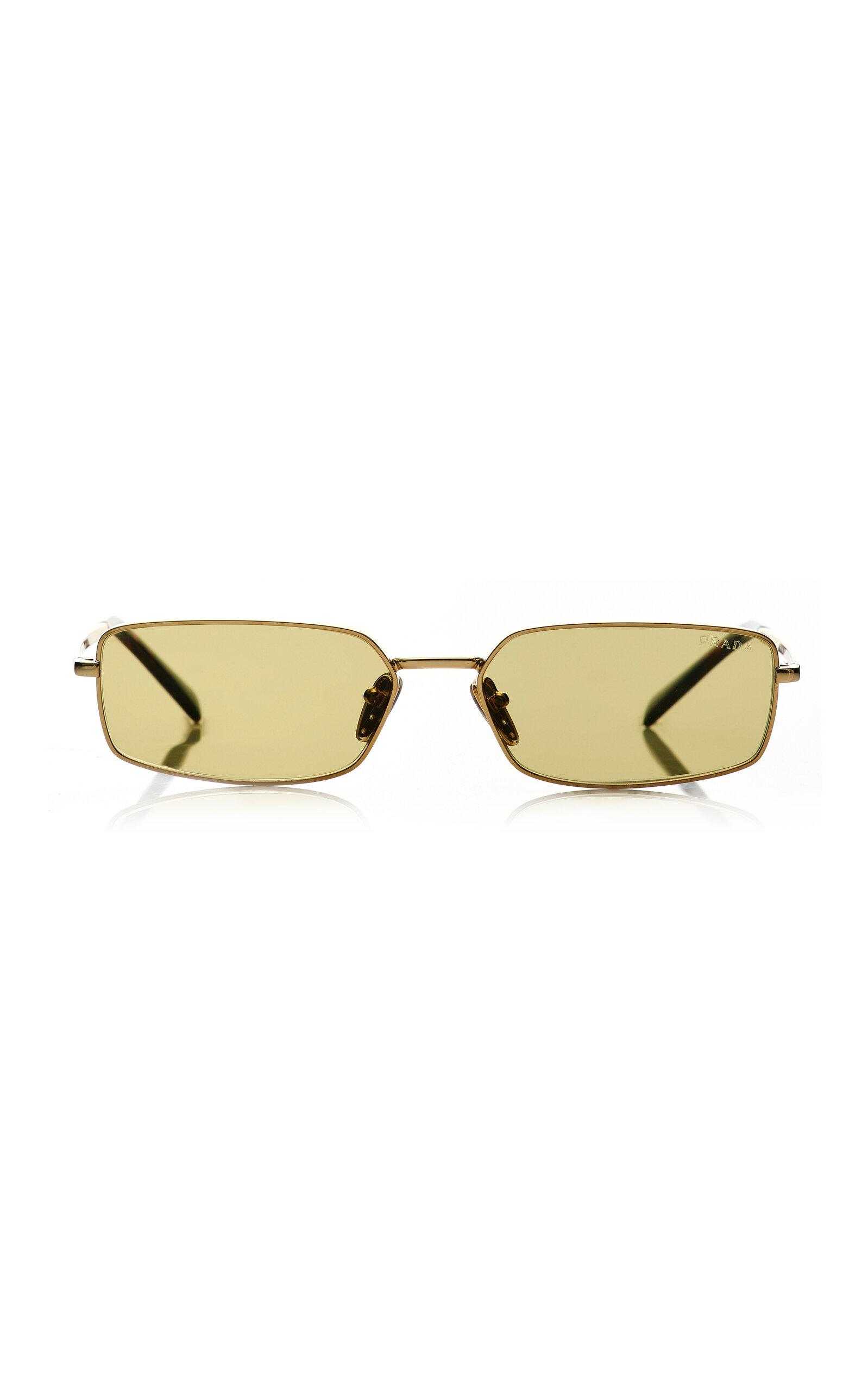 Prada Square-Frame Metal Sunglasses - Moda Operandi by PRADA