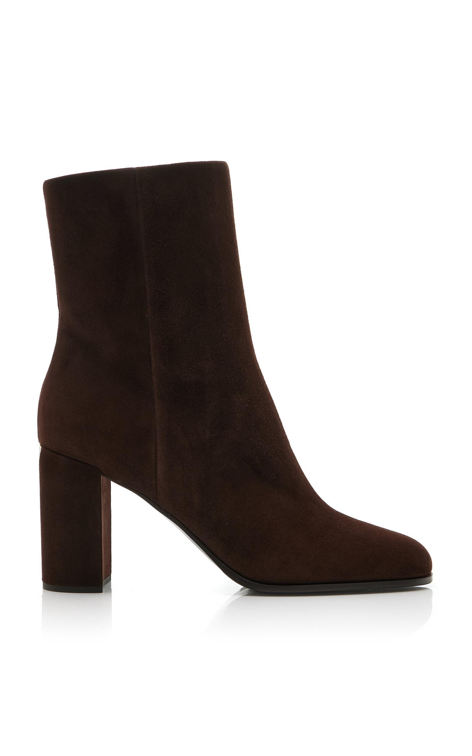Prada Suede Ankle Boots - Moda Operandi by PRADA