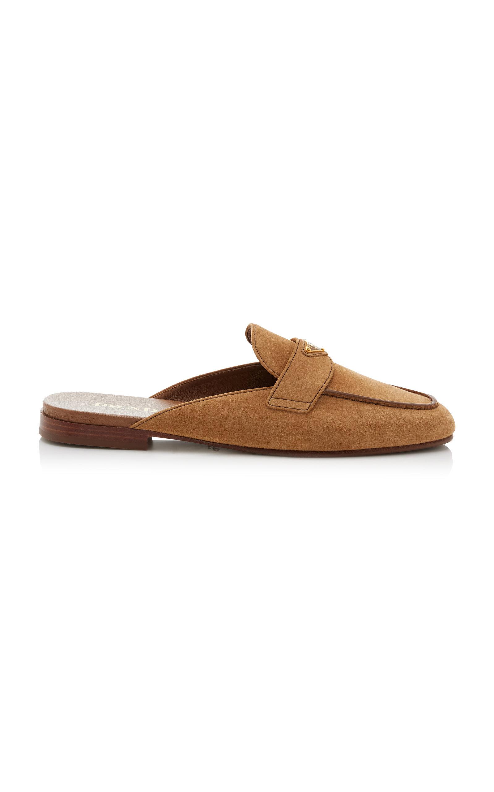 Prada Suede Loafer Mules - Moda Operandi by PRADA