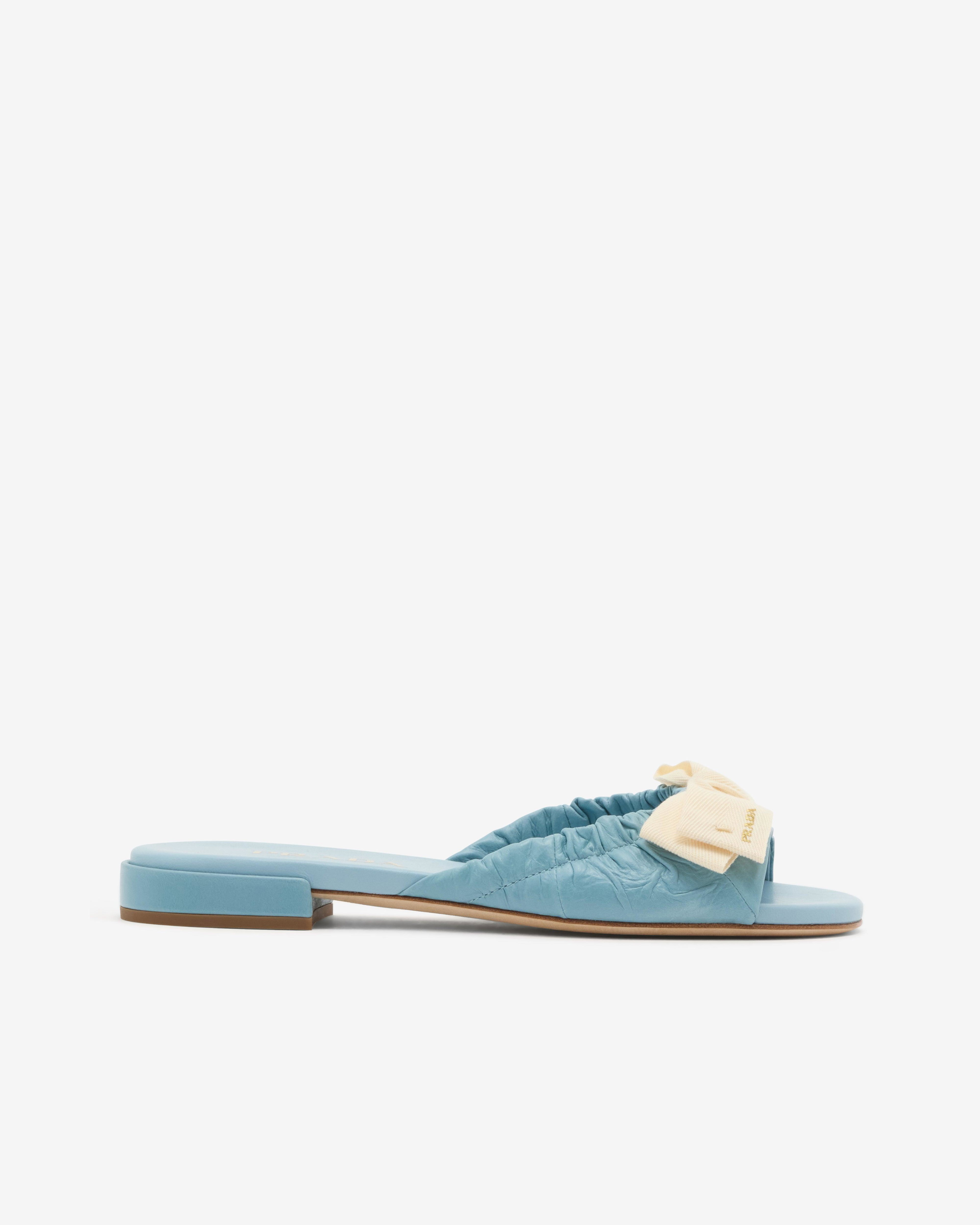 Prada - Women's Bow Sandals - (Blue) by PRADA