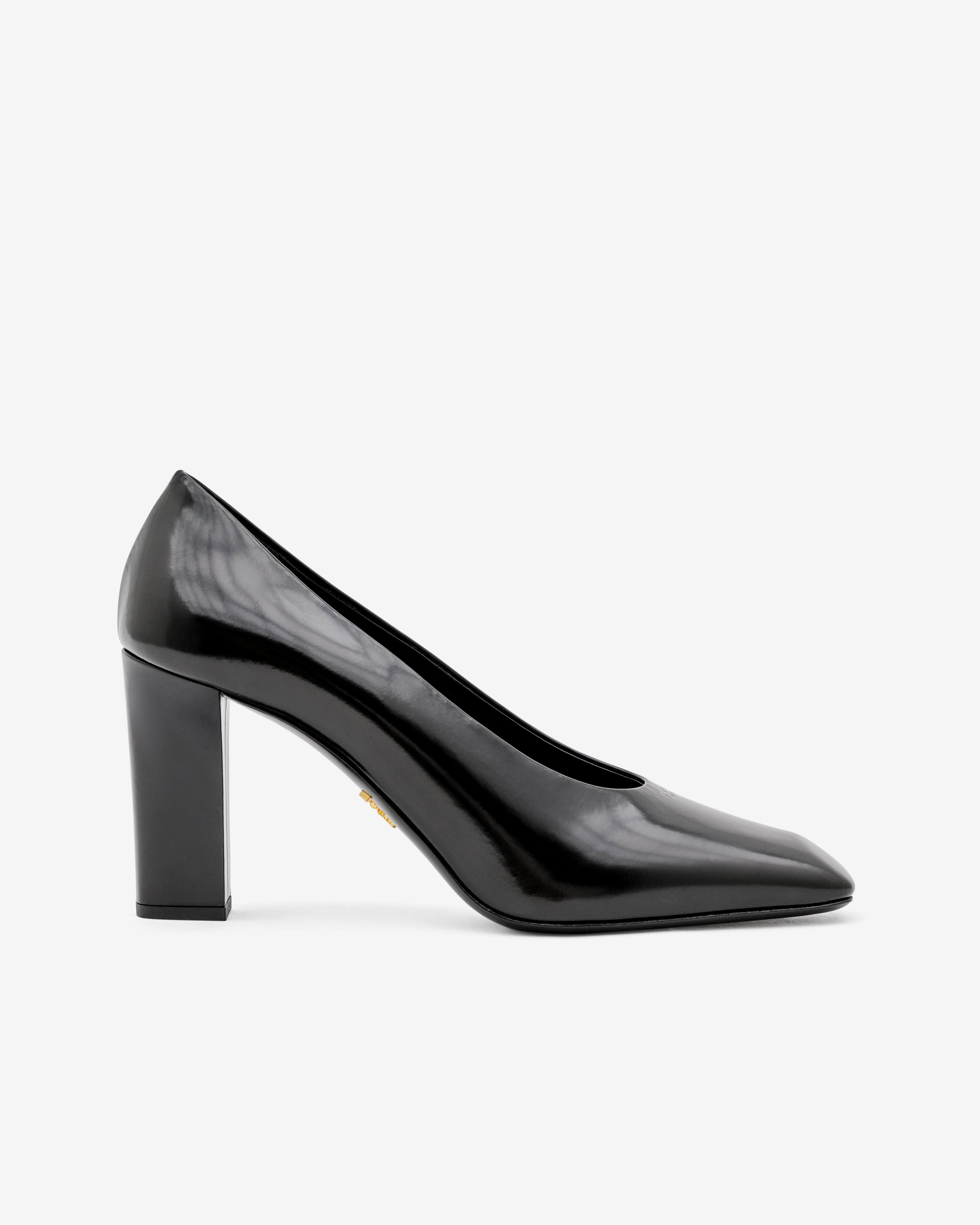 Prada - Women’s Brushed Leather Pumps - (Black) by PRADA