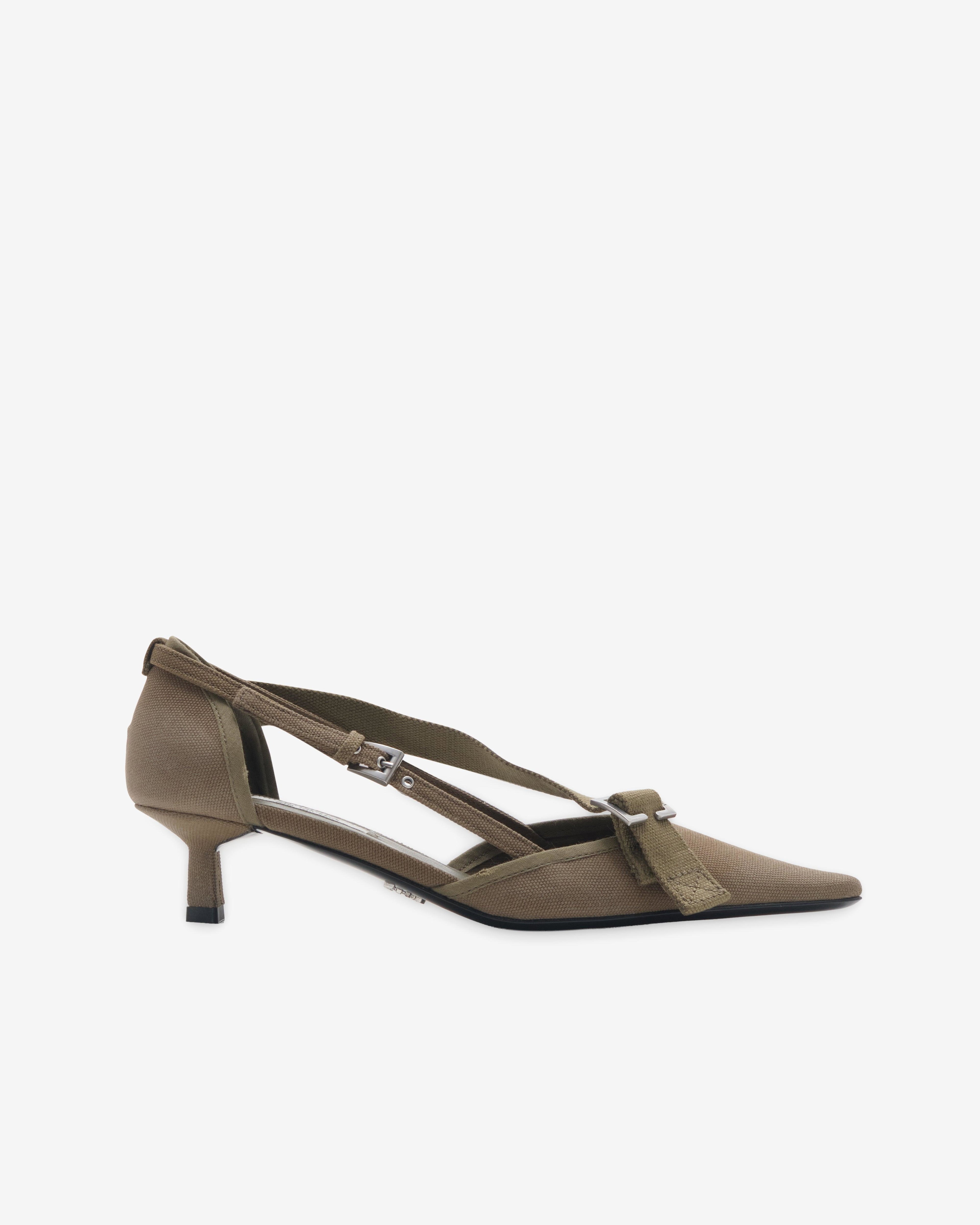 Prada - Women's Canvas Pumps - (Military Green) by PRADA