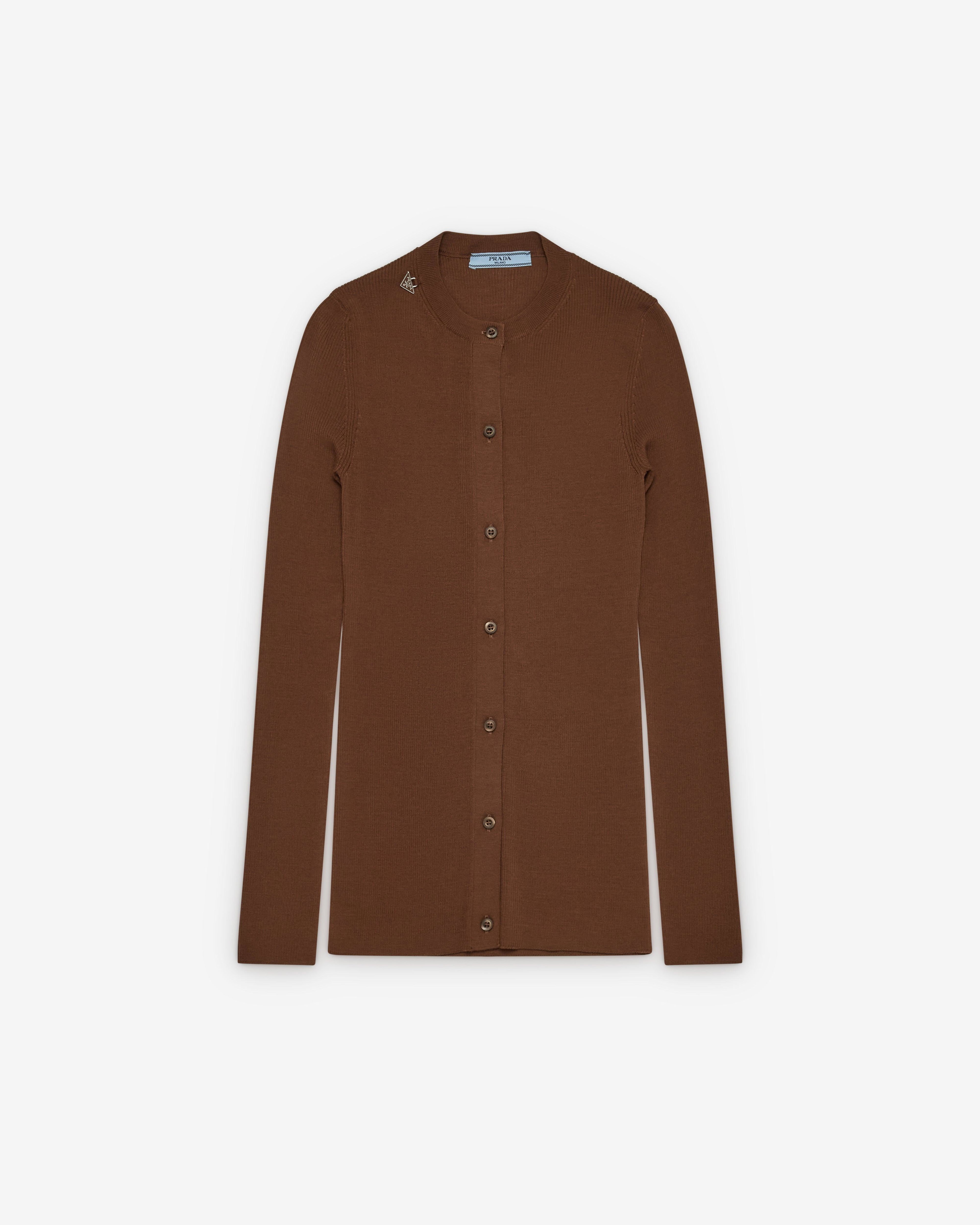 Prada - Women's Cardigan - (Tobacco) by PRADA