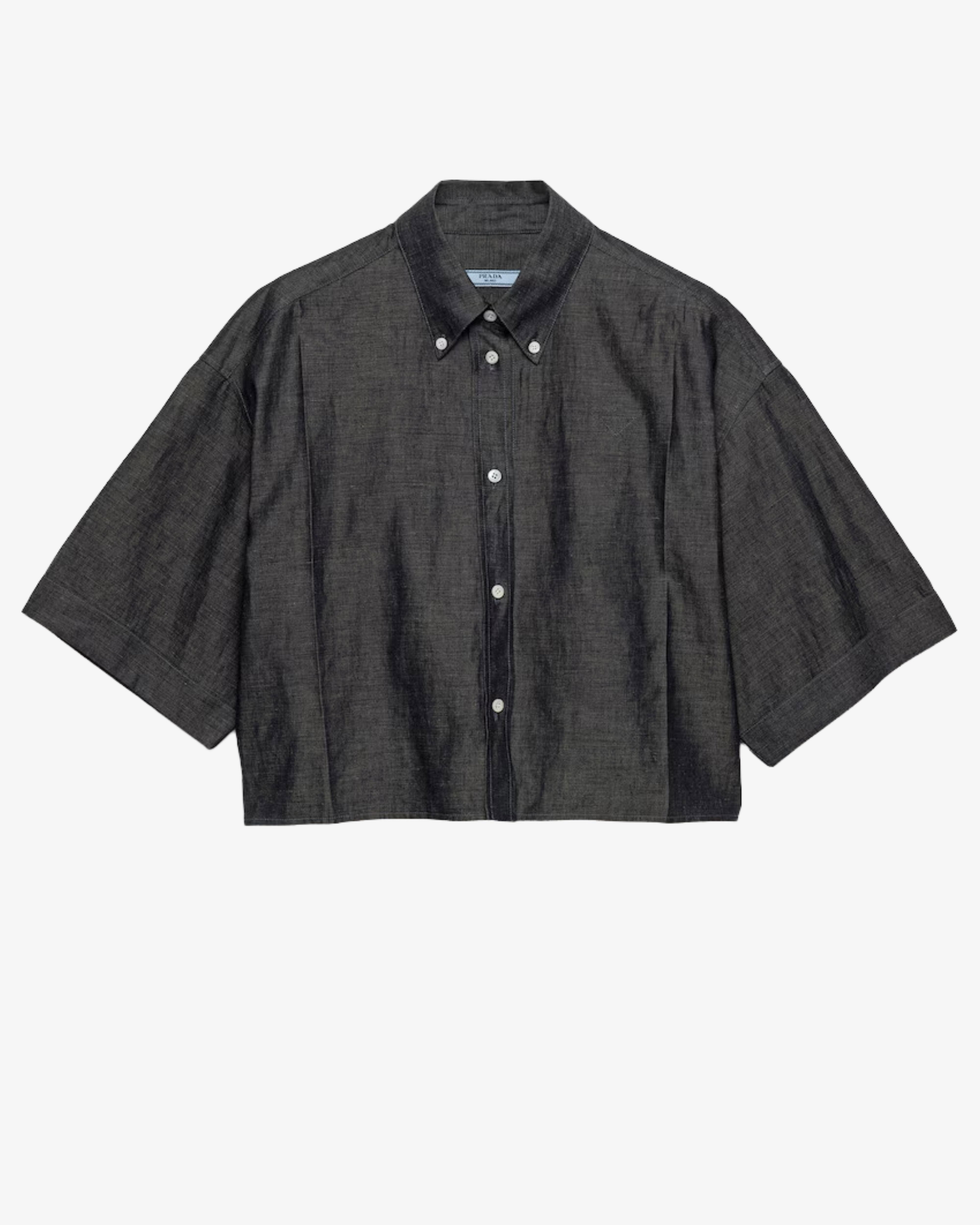 Prada - Women's Chambray Denim Blouse - (Denim) by PRADA