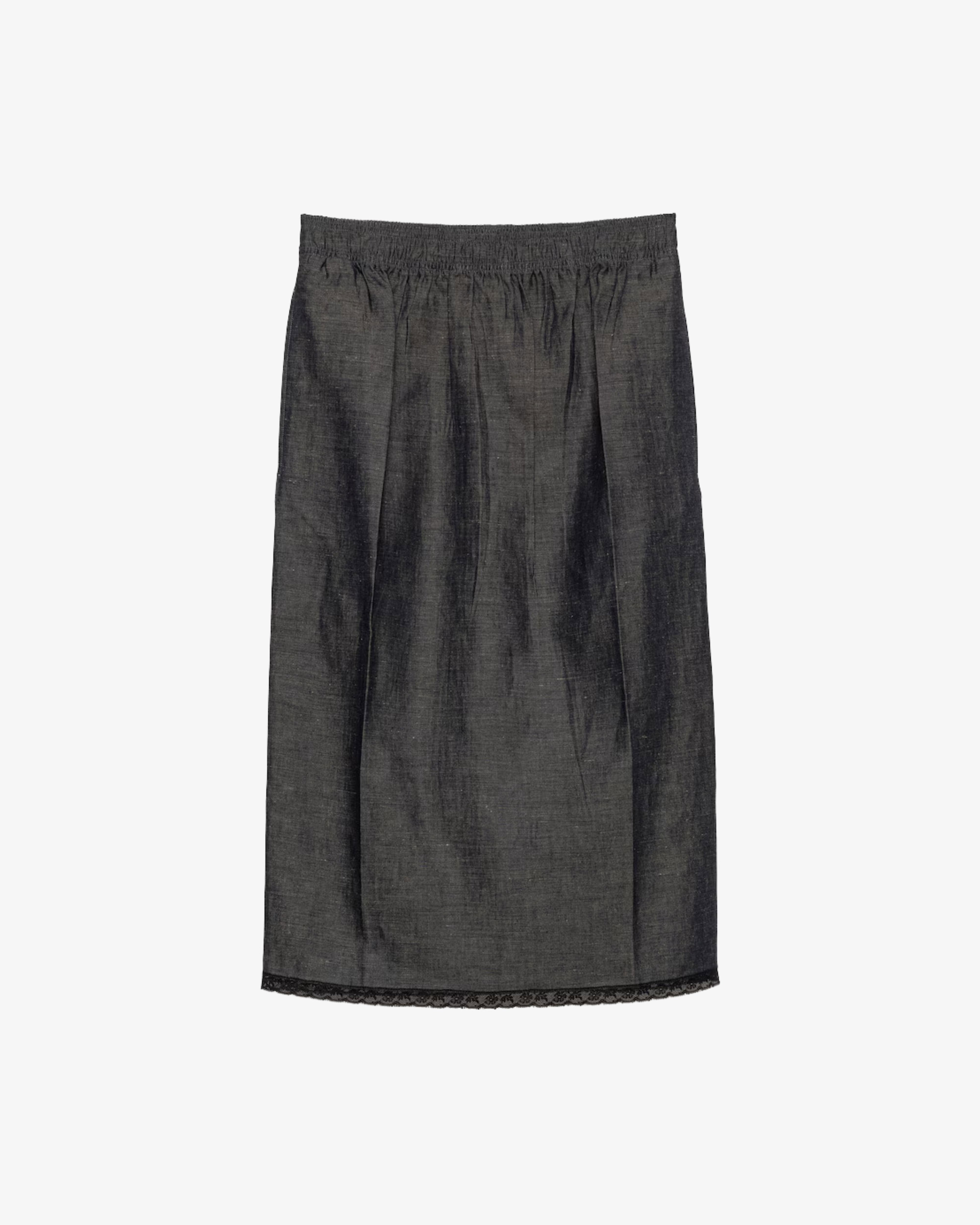 Prada - Women's Chambray Denim Skirt - (Denim) by PRADA
