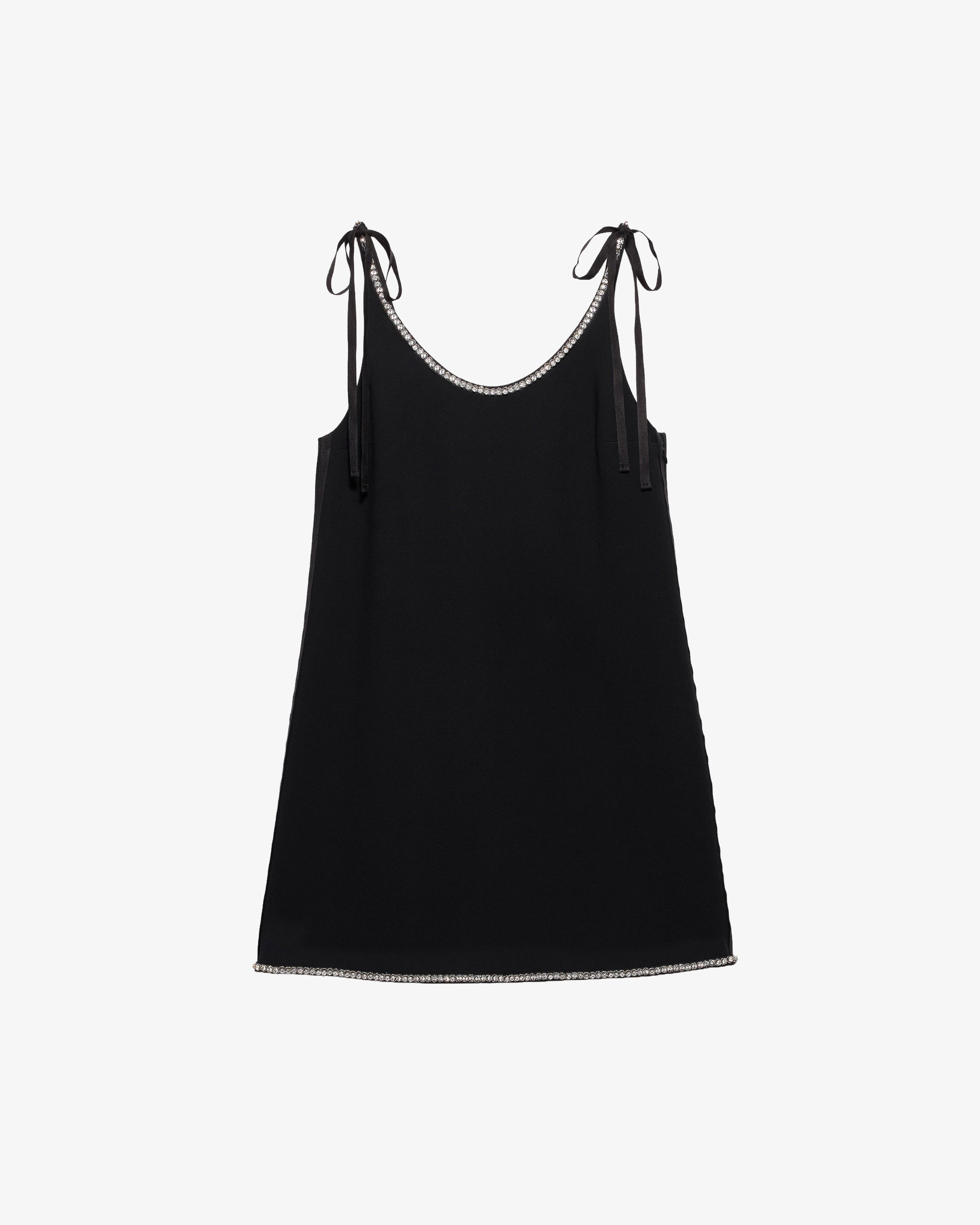 Prada - Women's Compact Sablé Mini-Dress - (Black) by PRADA