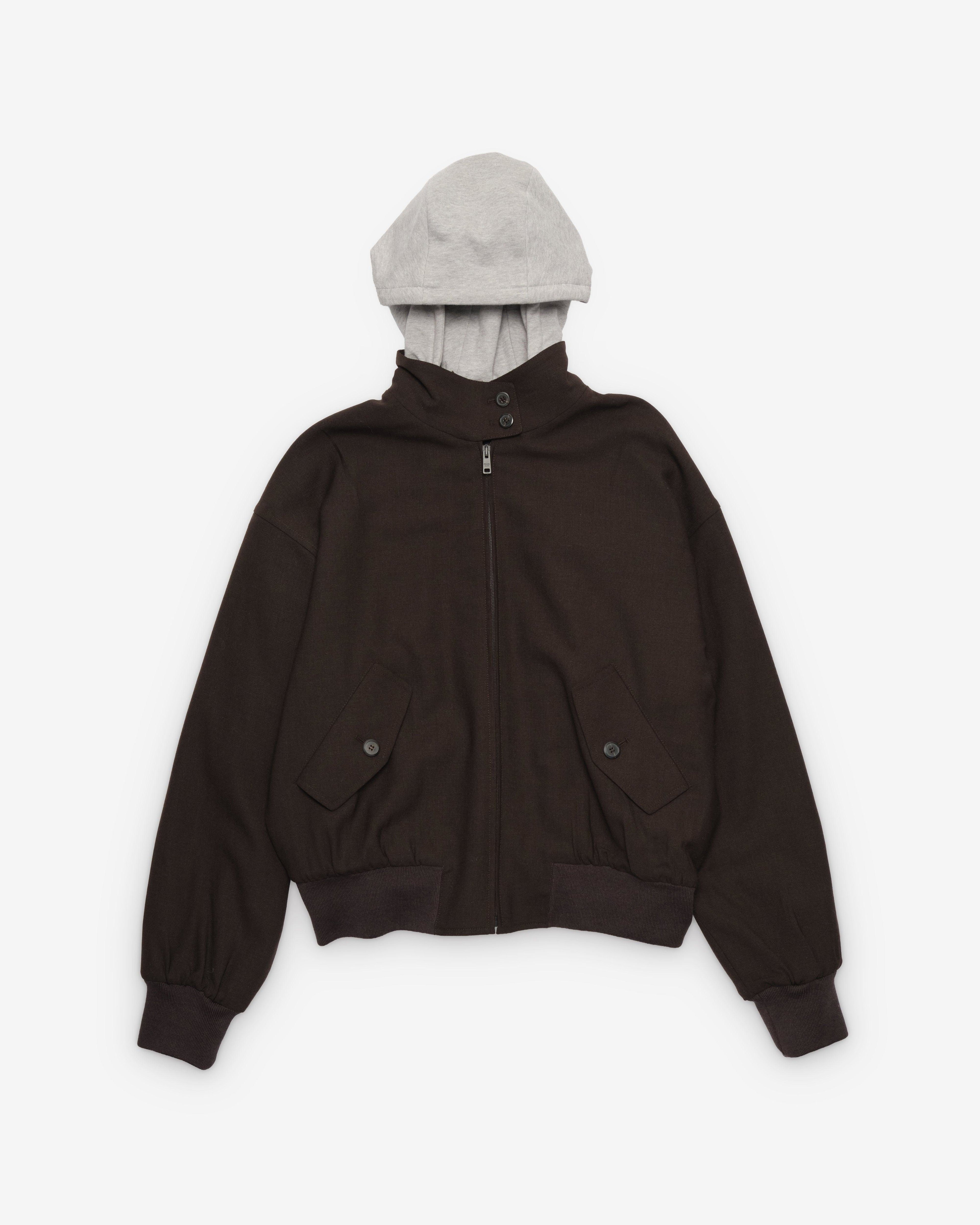 Prada - Women's Contrast Hood Jacket - (Ebony) by PRADA