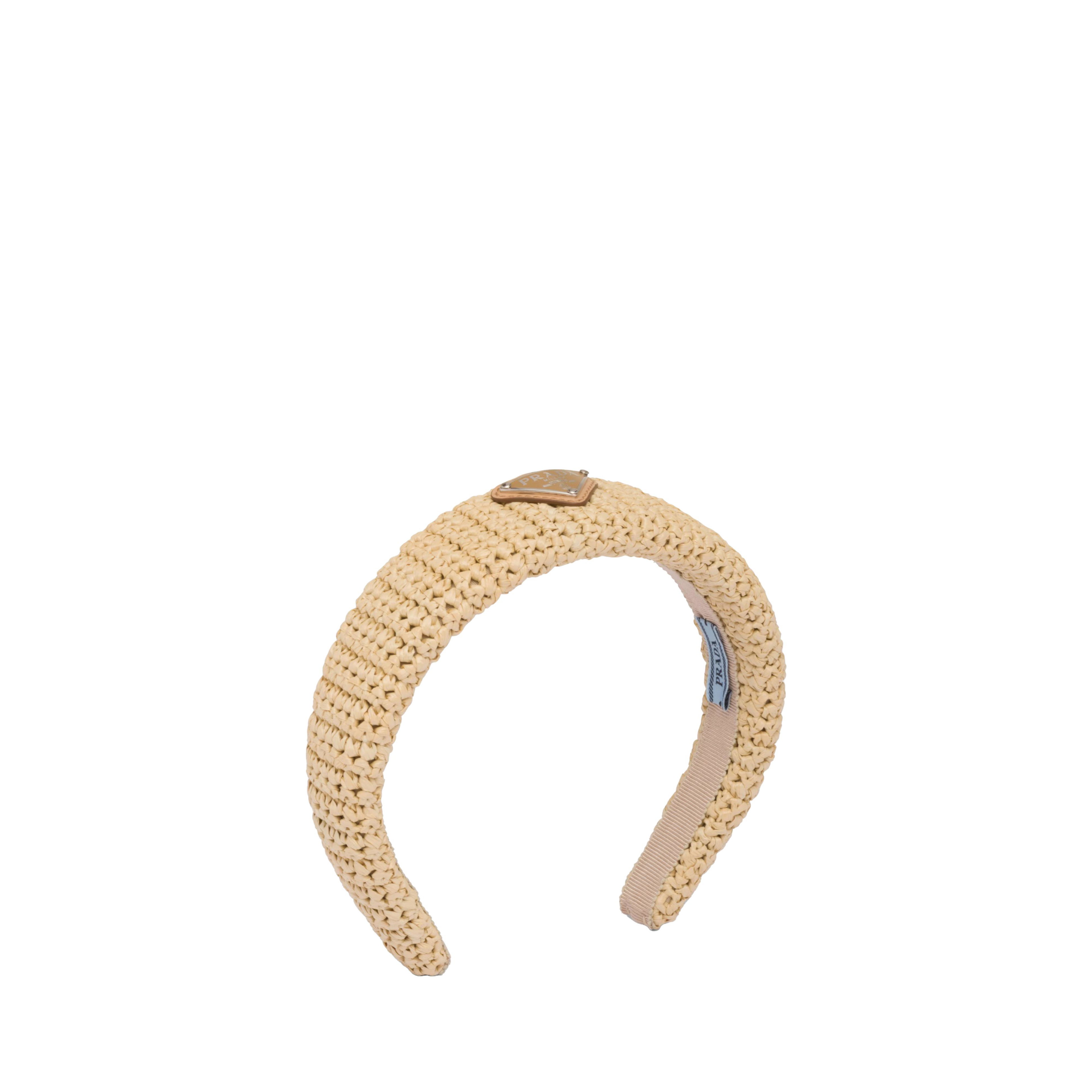 Prada - Women's Crochet Headband - (Natural) by PRADA