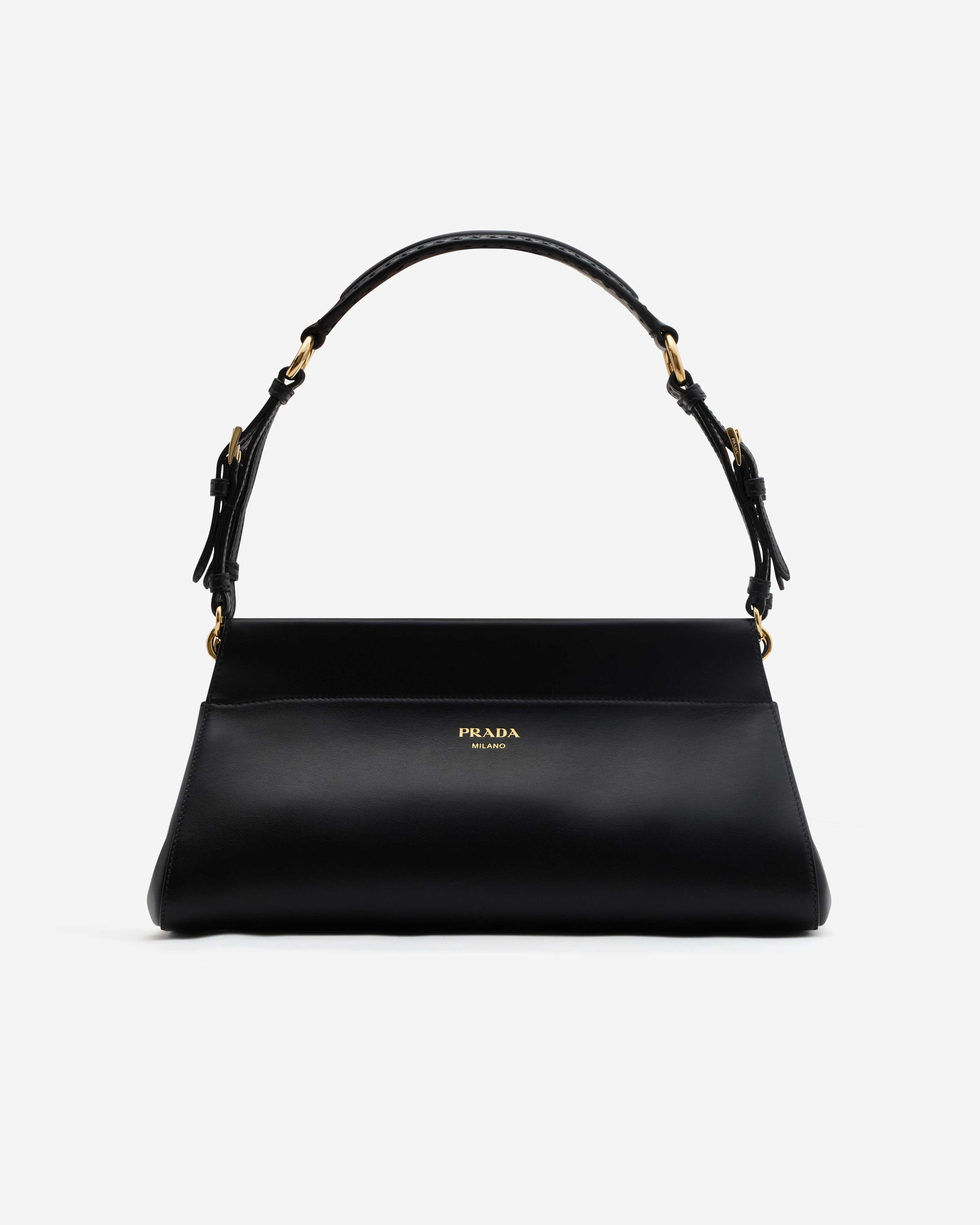 Prada - Women's Enchaîné Medium Leather Bag - (Black) by PRADA