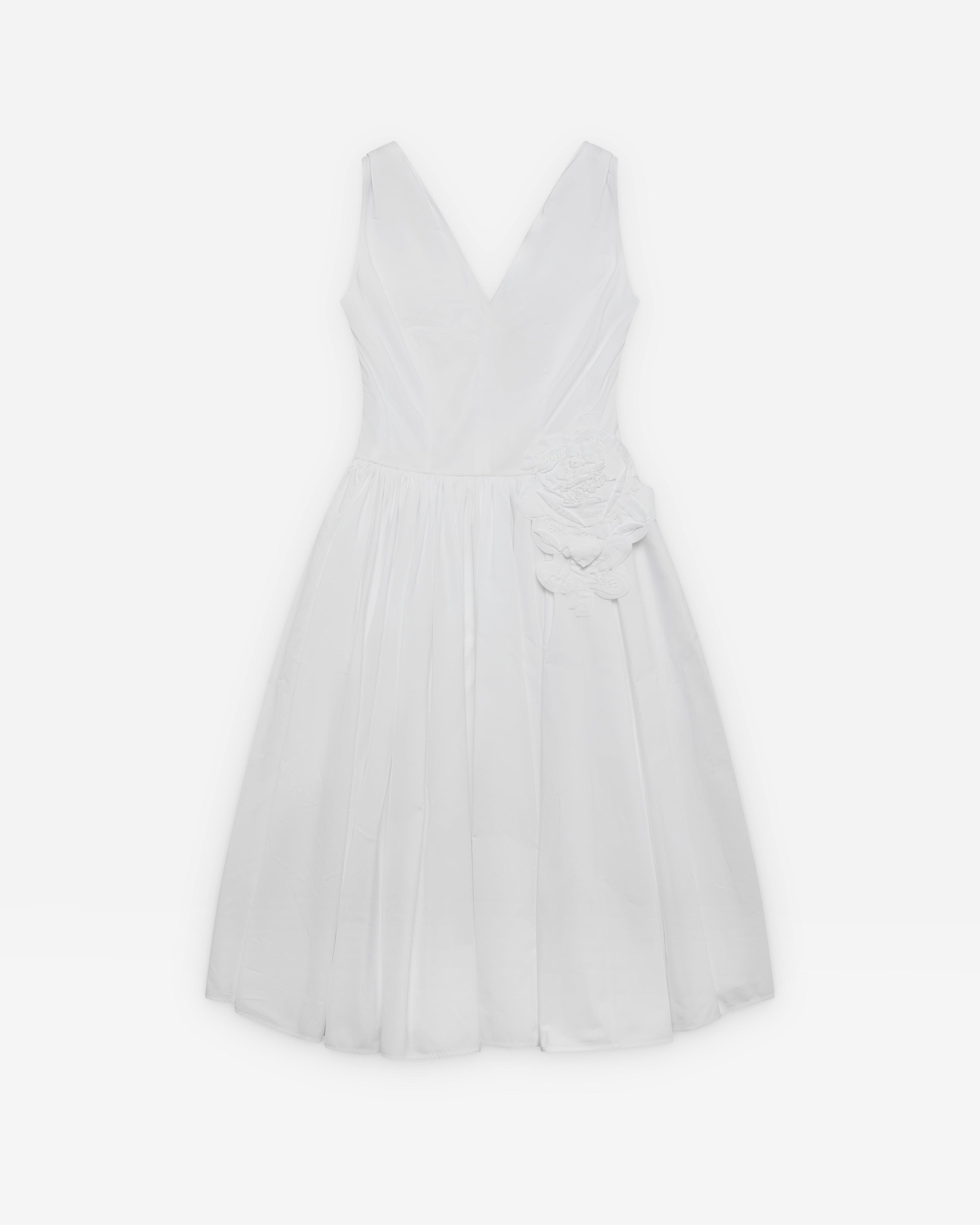 Prada - Women's Flower Midi Dress - (White) by PRADA