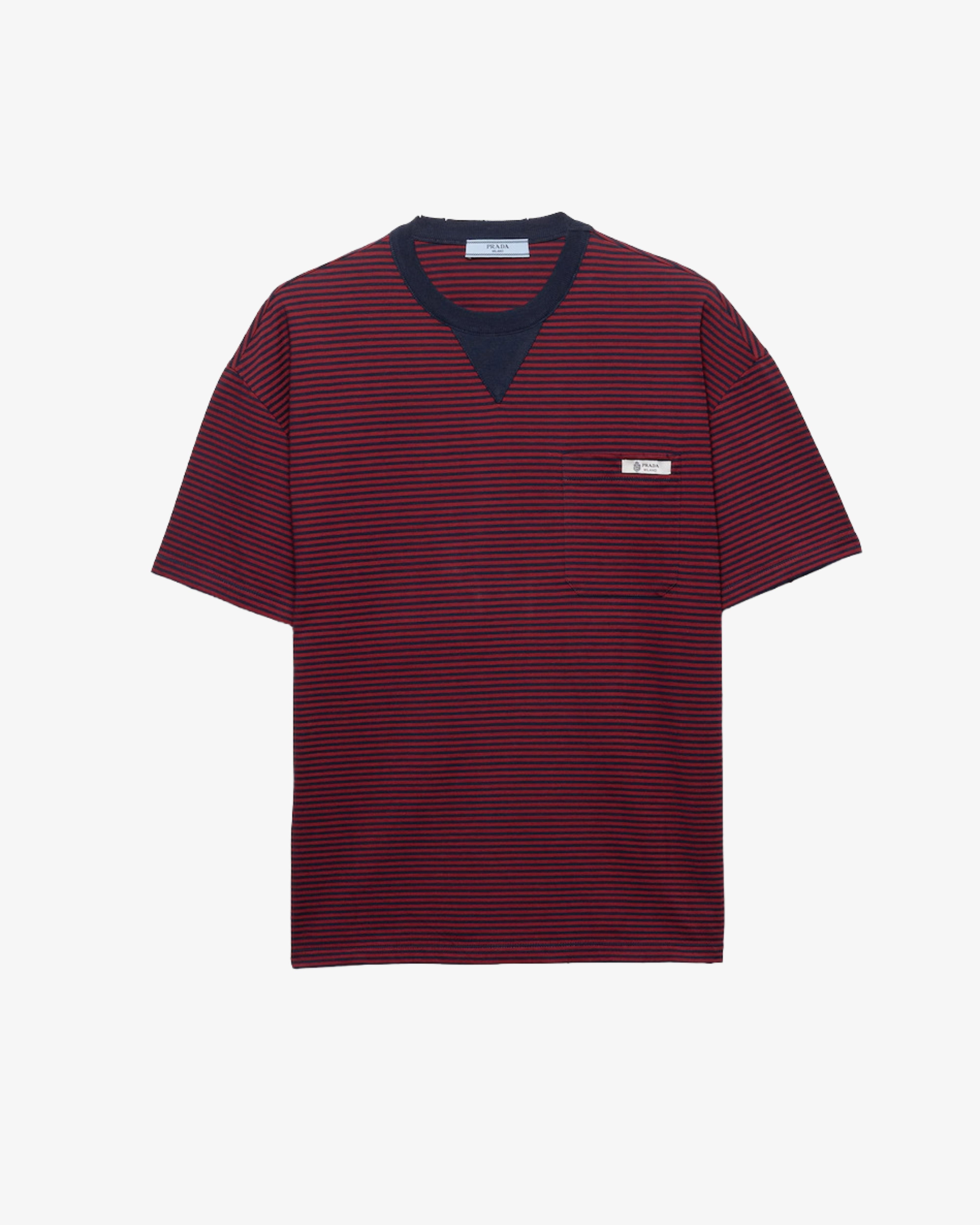 Prada - Women's Jersey Bastoncino T-Shirt - (Maroon) by PRADA