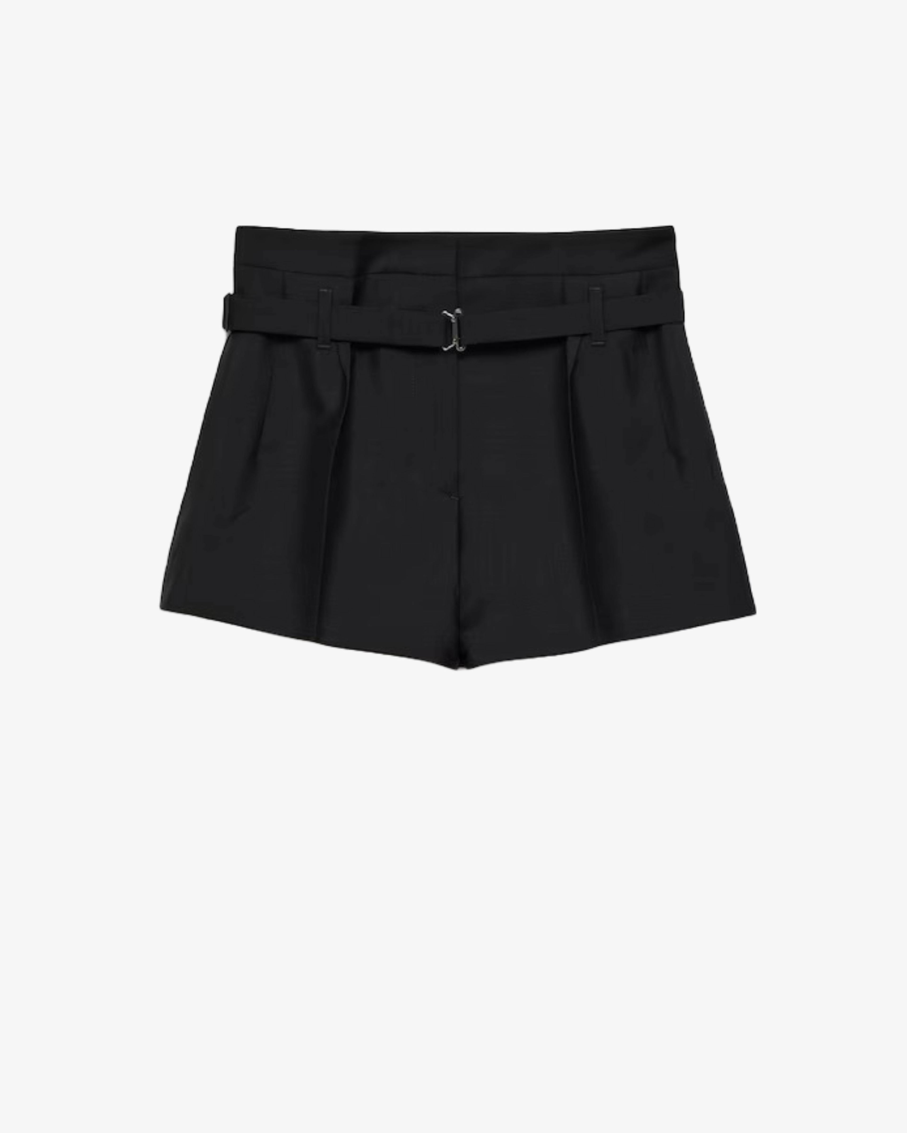Prada - Women's Kid Mohair Shorts - (Blackf0002) by PRADA