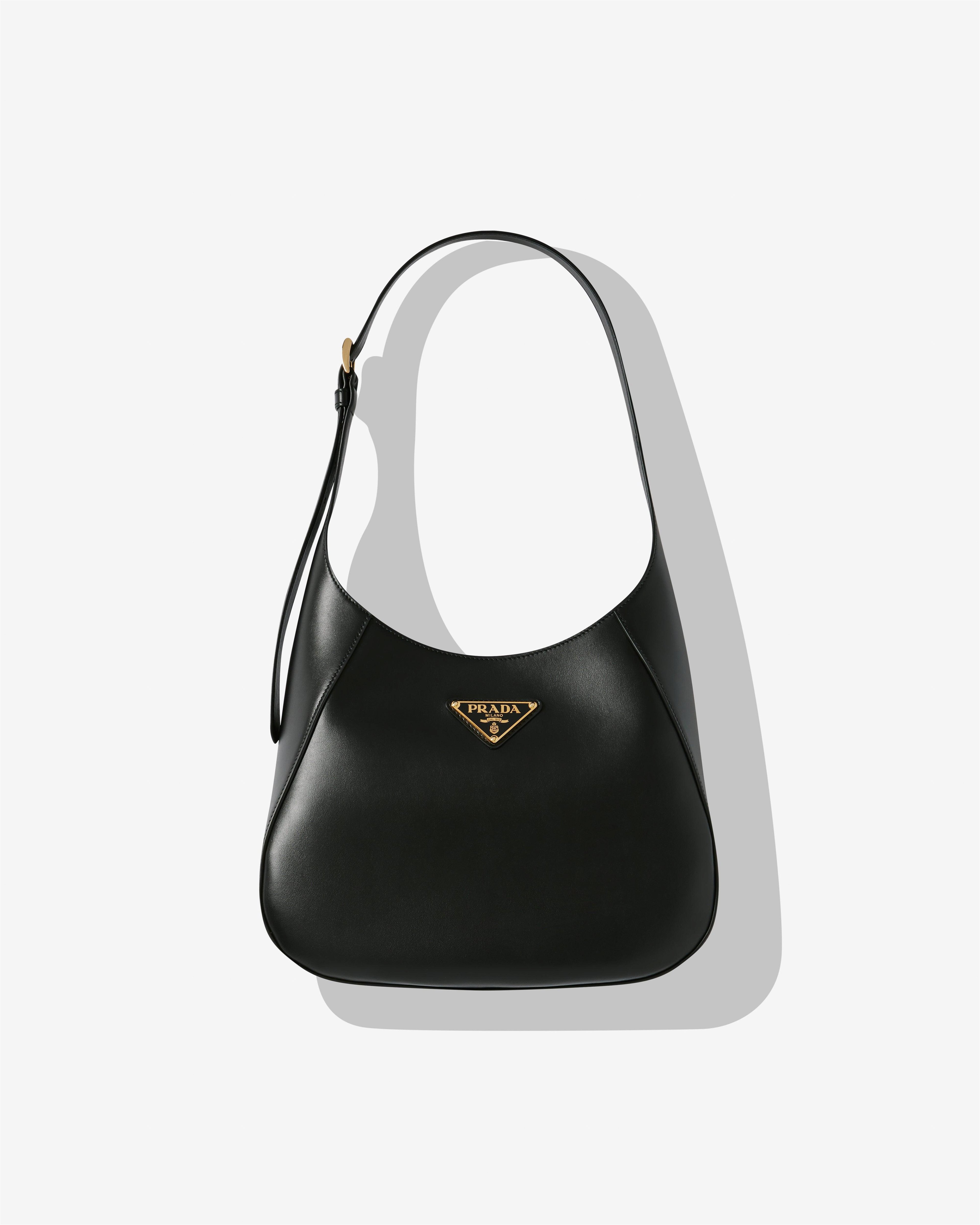 Prada - Women's Large Leather Handbag - (Black) by PRADA