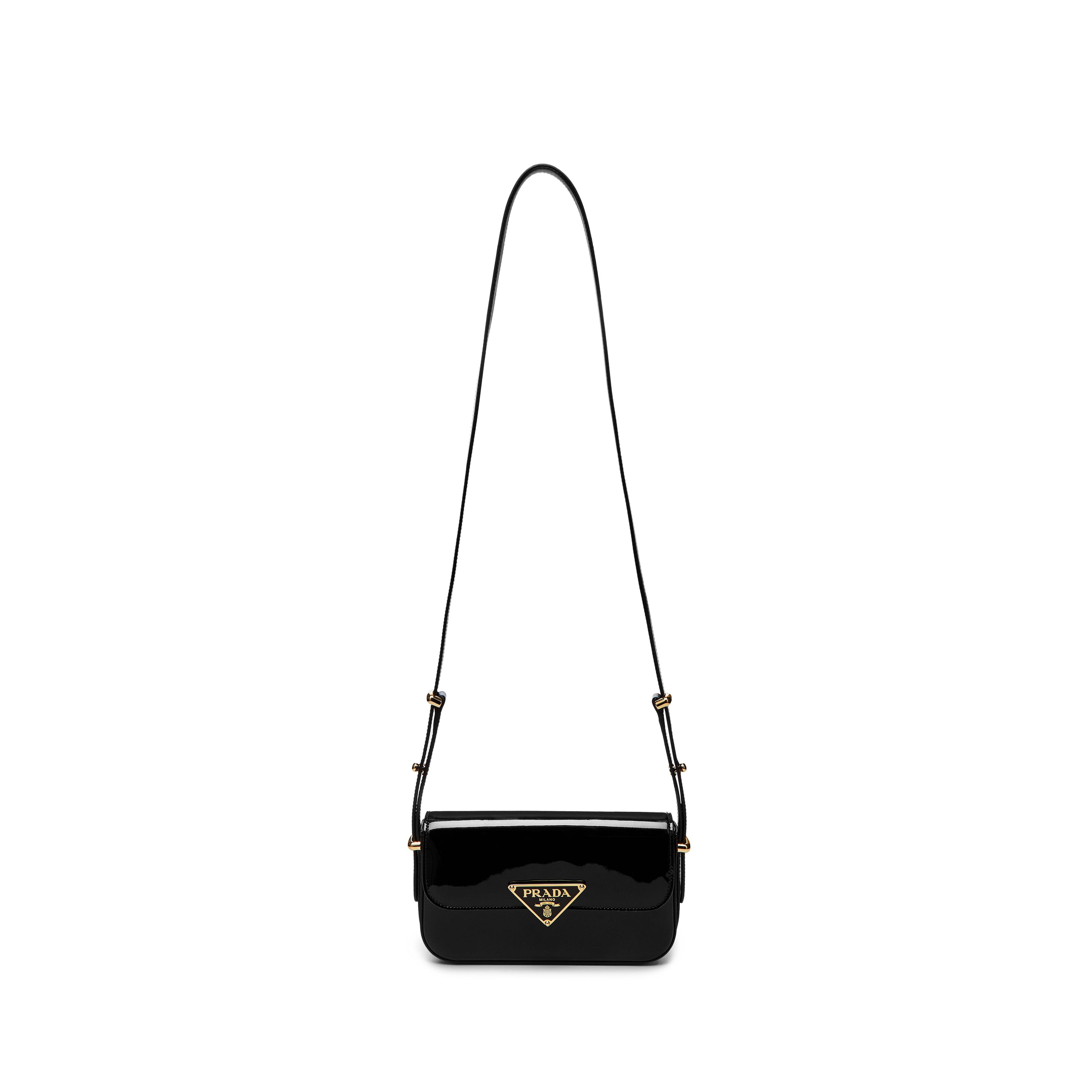 Prada - Women's Patent Leather Shoulder Bag - (Black) by PRADA