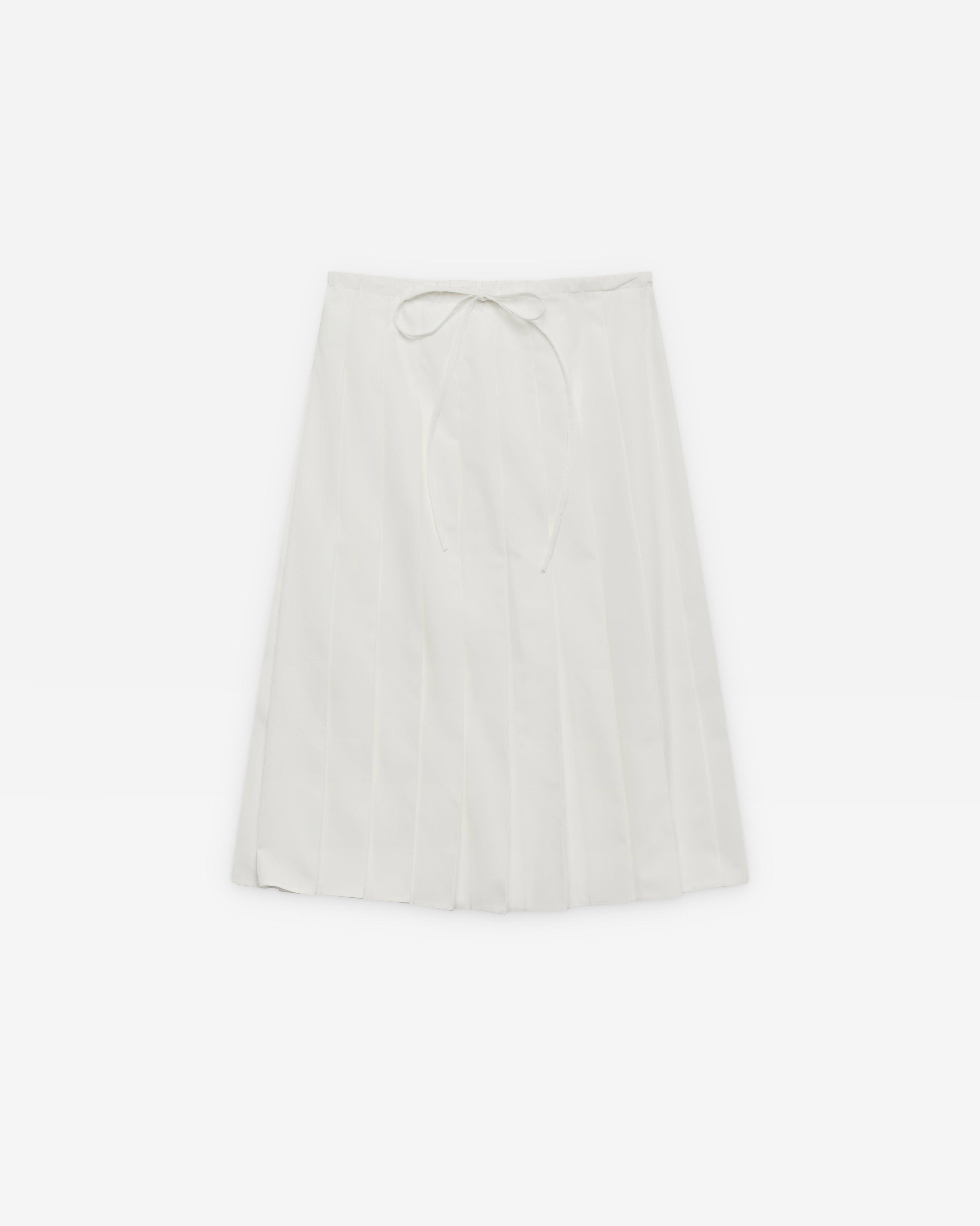 Prada - Women's Pleated Skirt - (White) by PRADA