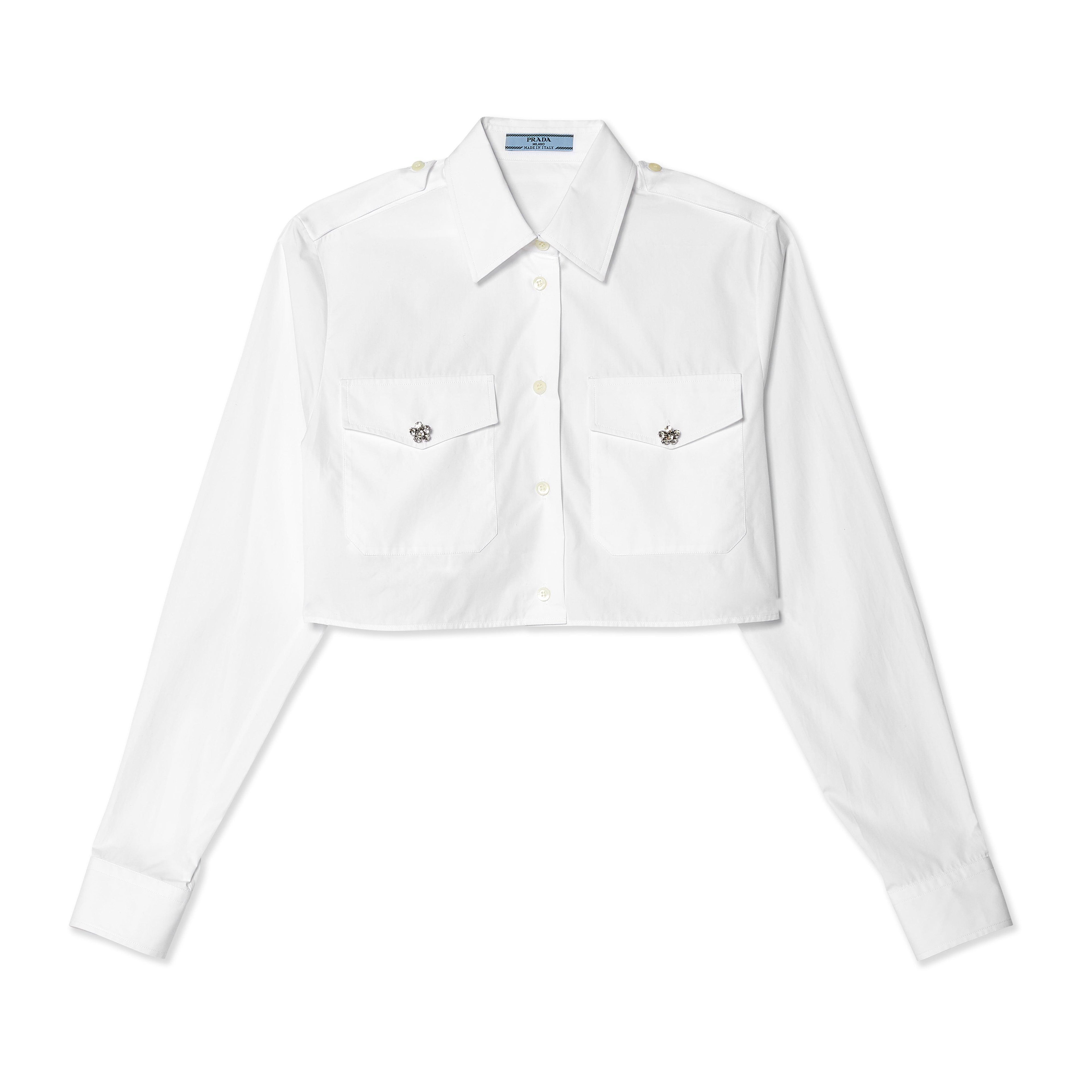 Prada - Women's Poplin Shirt - (White) by PRADA