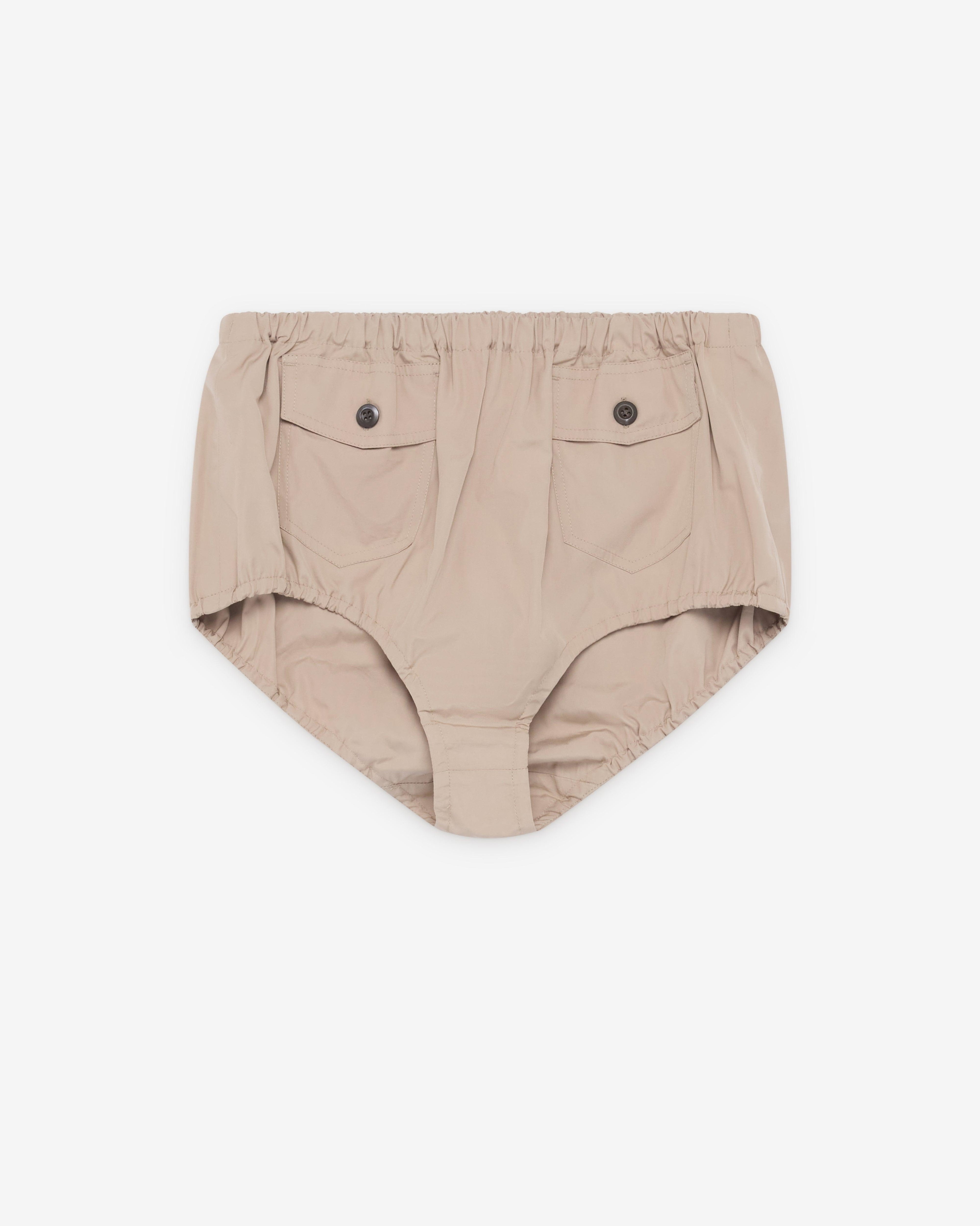 Prada - Women's Poplin Shorts - (Beige) by PRADA