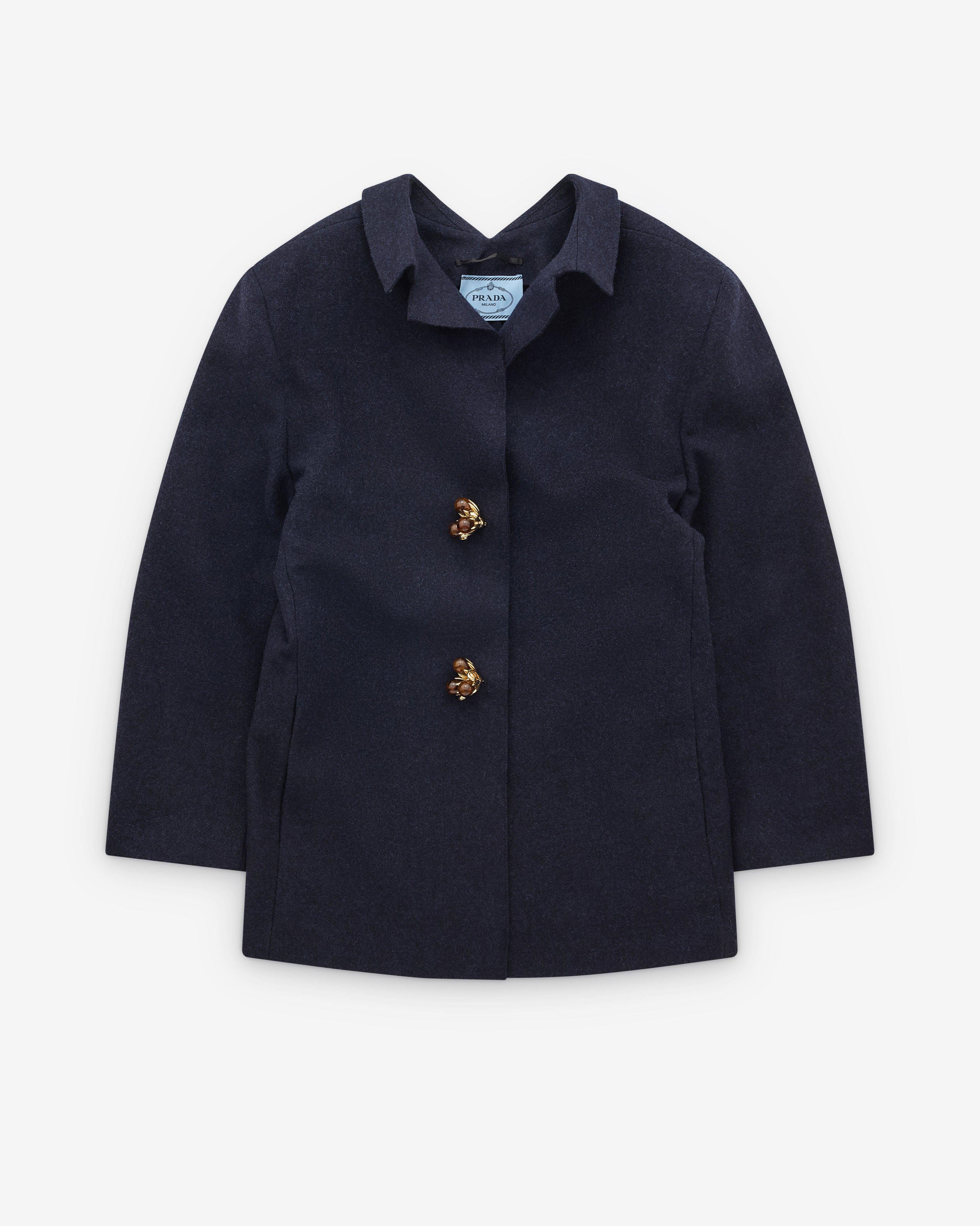 Prada - Women's Shetland Wool Jacket - (Navy) by PRADA