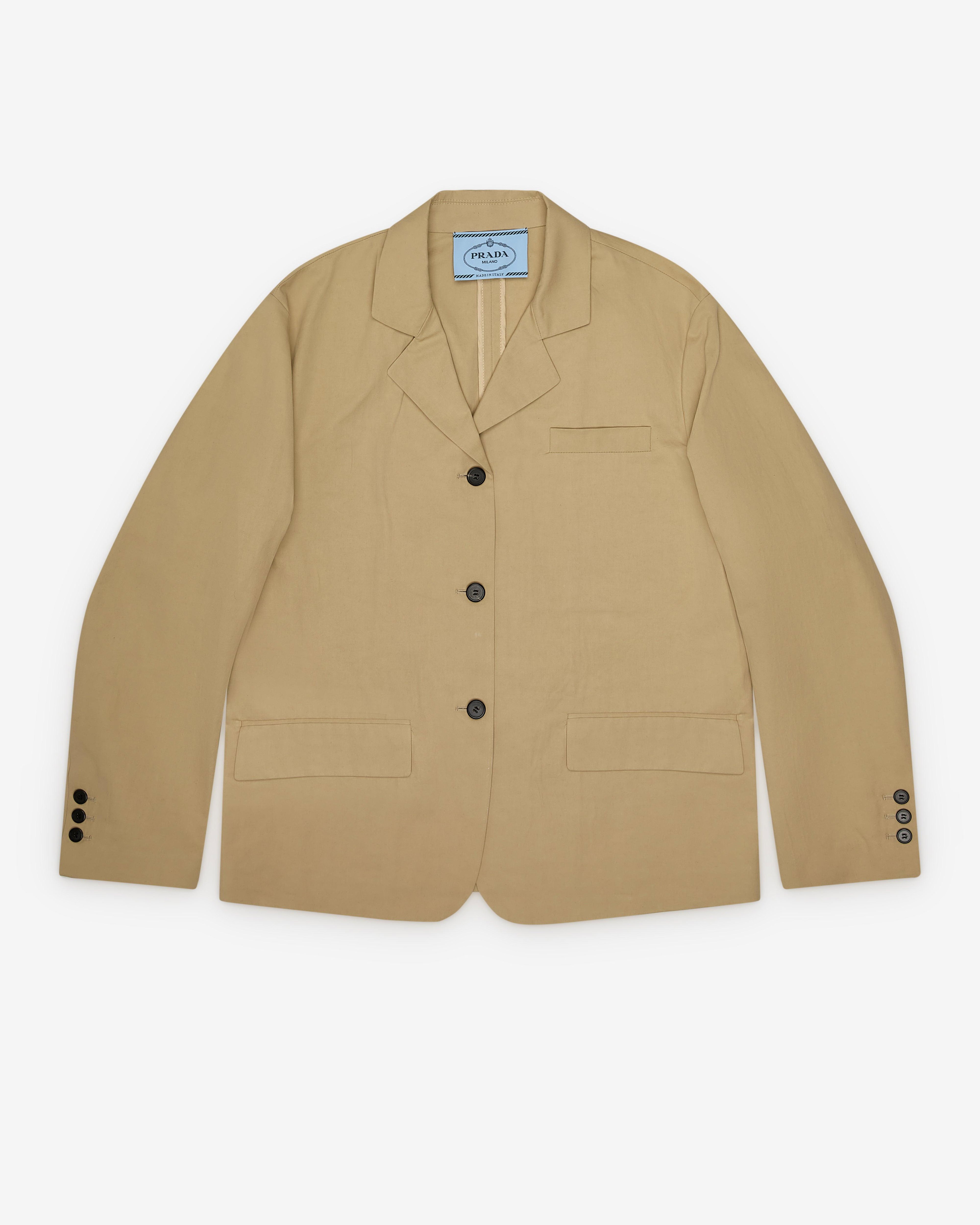 Prada - Women's Single-Breasted Jacket - (Beige) by PRADA