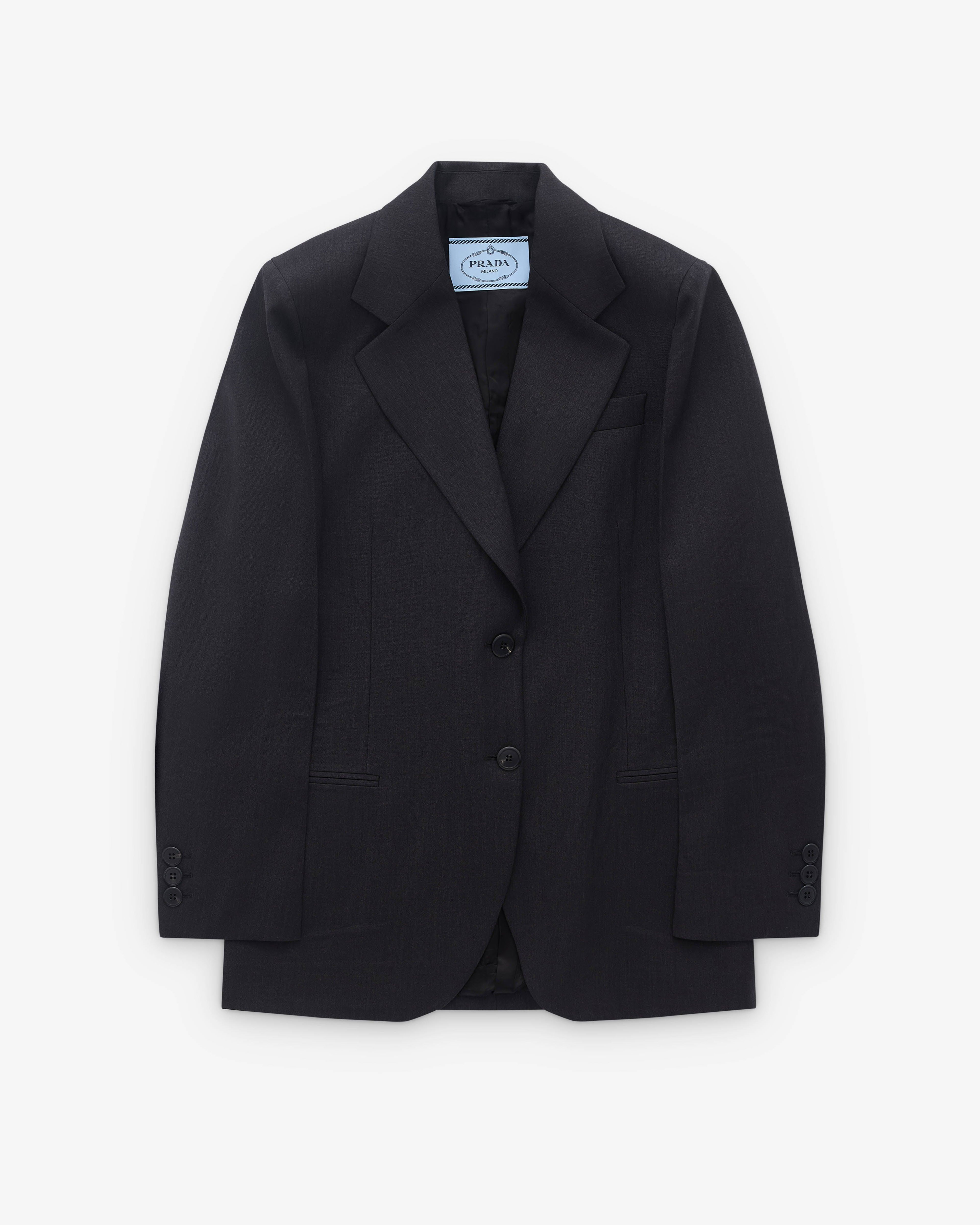 Prada - Women’s Two Button Blazer - (Anthracite) by PRADA