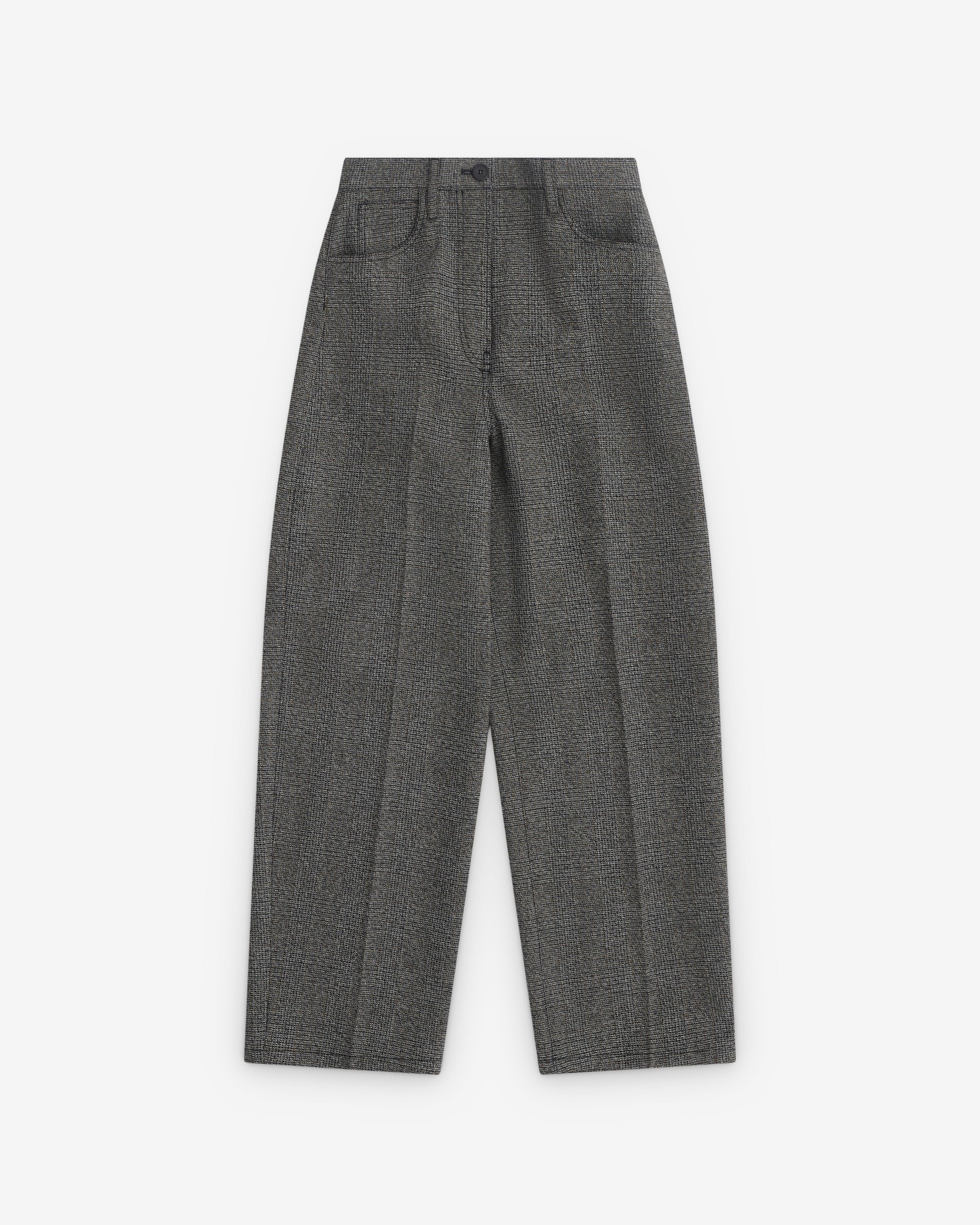 Prada - Women’s Wool Check Trousers - (Grey) by PRADA