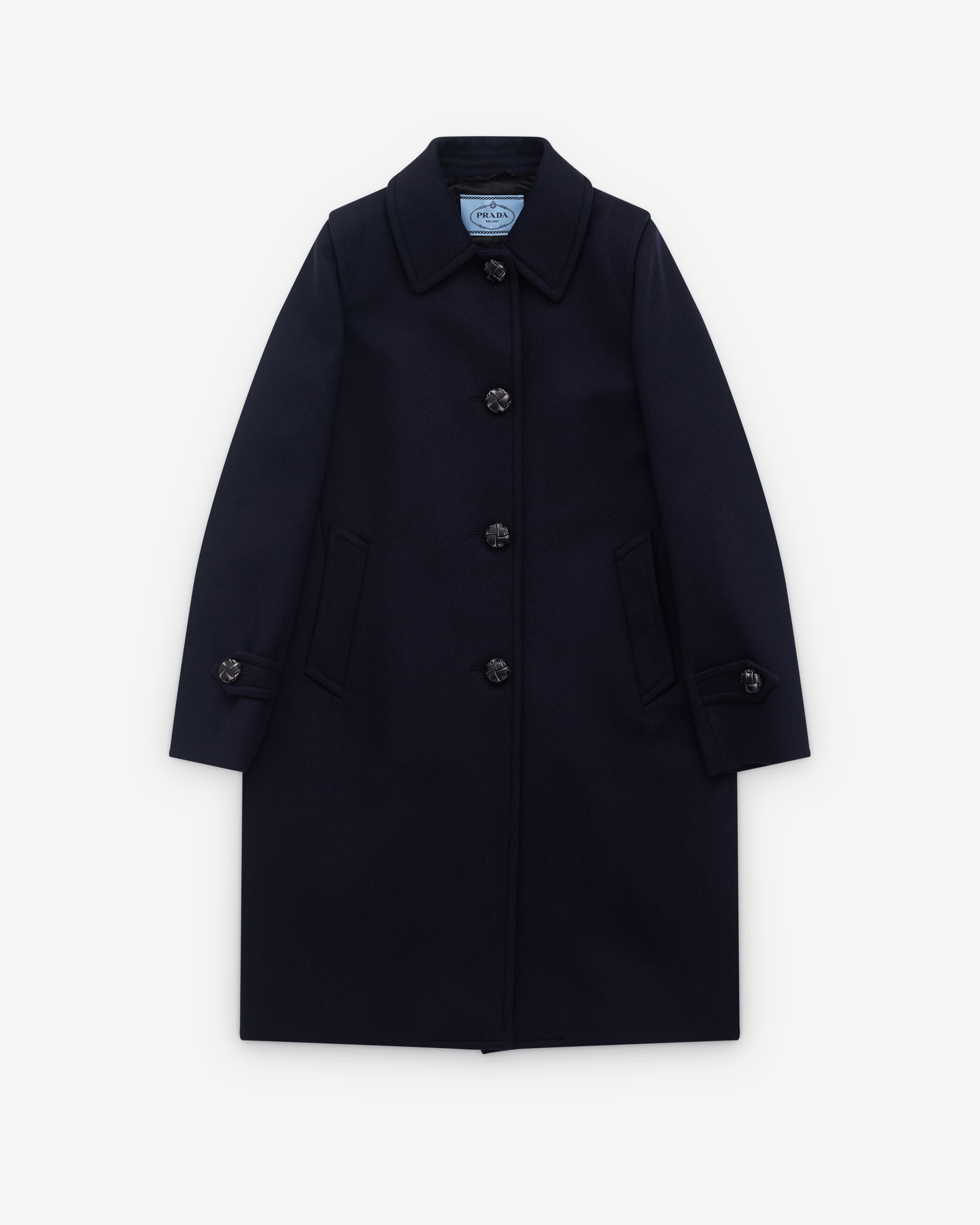 Prada - Women’s Wool Coat - (Navy) by PRADA