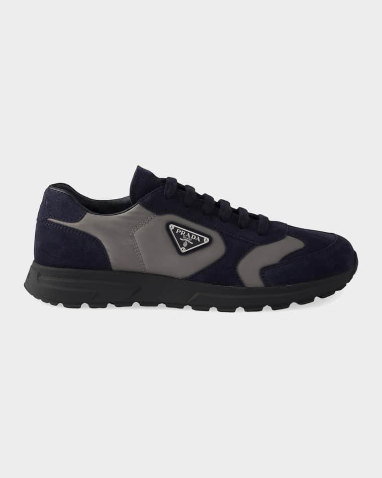 Prax 2.0 Re-Nylon & Suede Low-Top Sneakers by PRADA